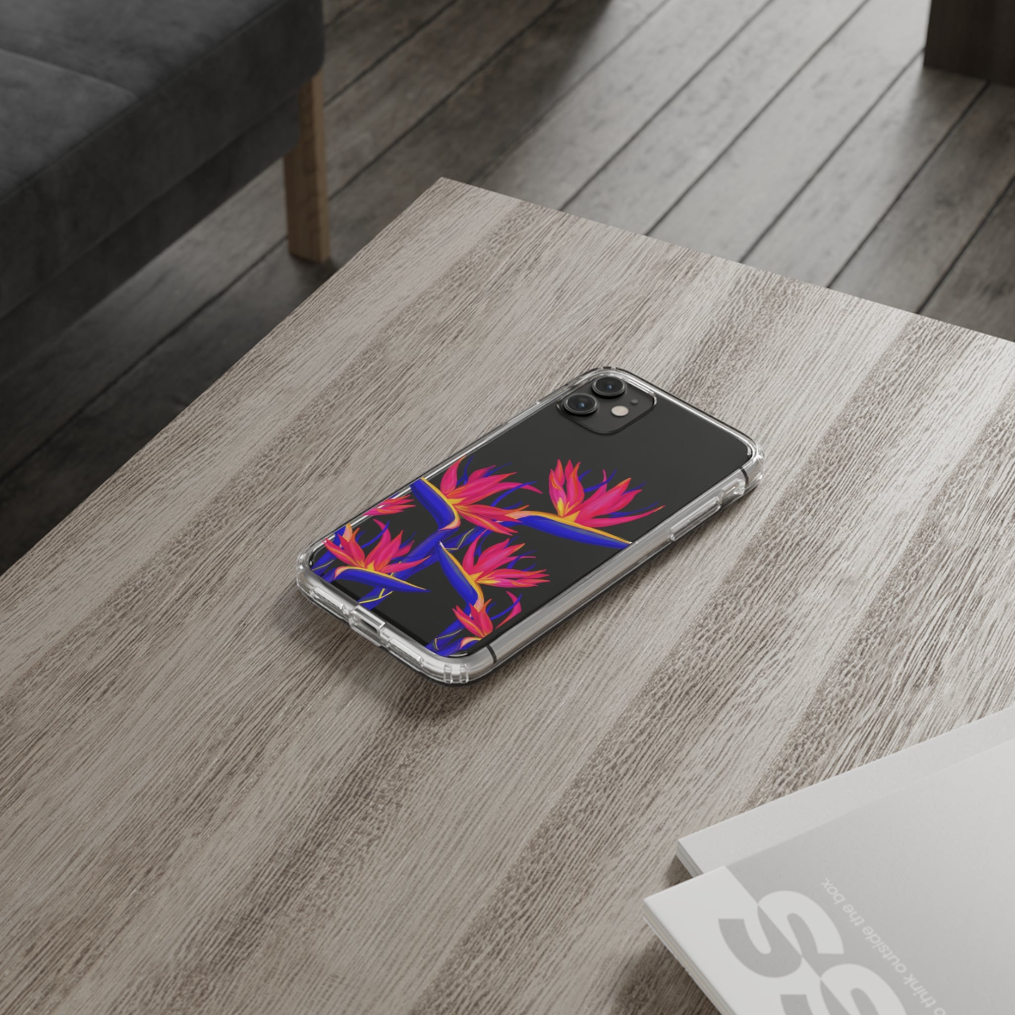 Pua Manu - Neon - Clear Case - LEIOHU DESIGNS