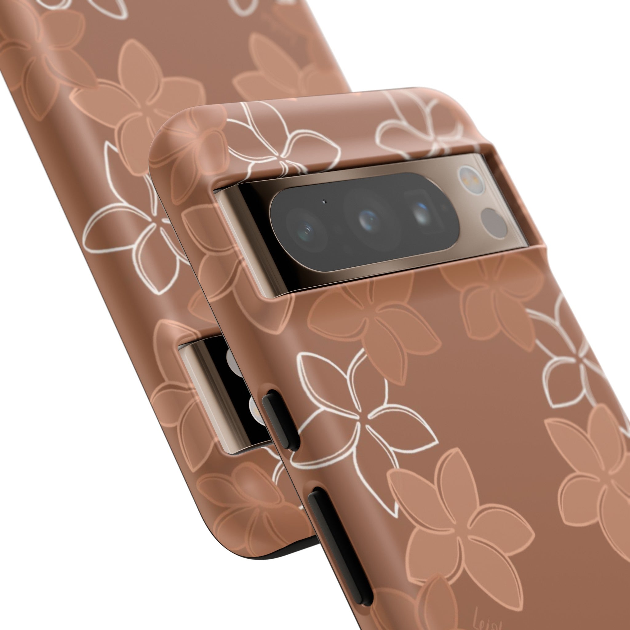 Pua Melia Lei - Mocha - Google Pixel - LEIOHU DESIGNS