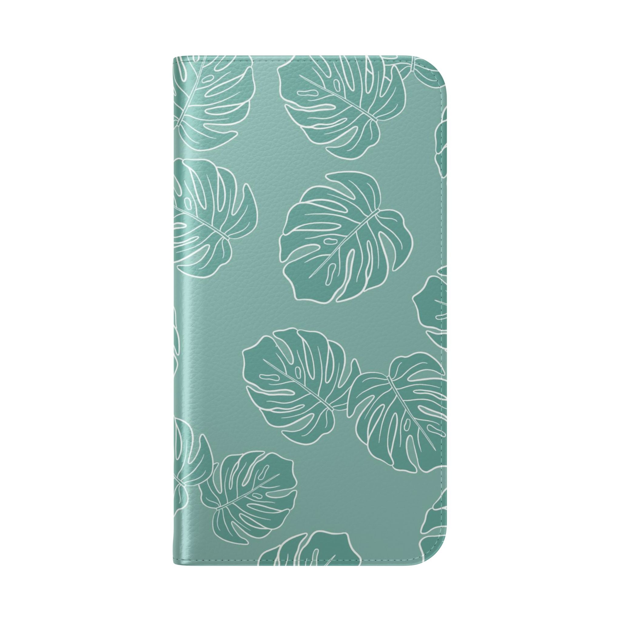 Monstera - Teal - Folio case - LEIOHU DESIGNS
