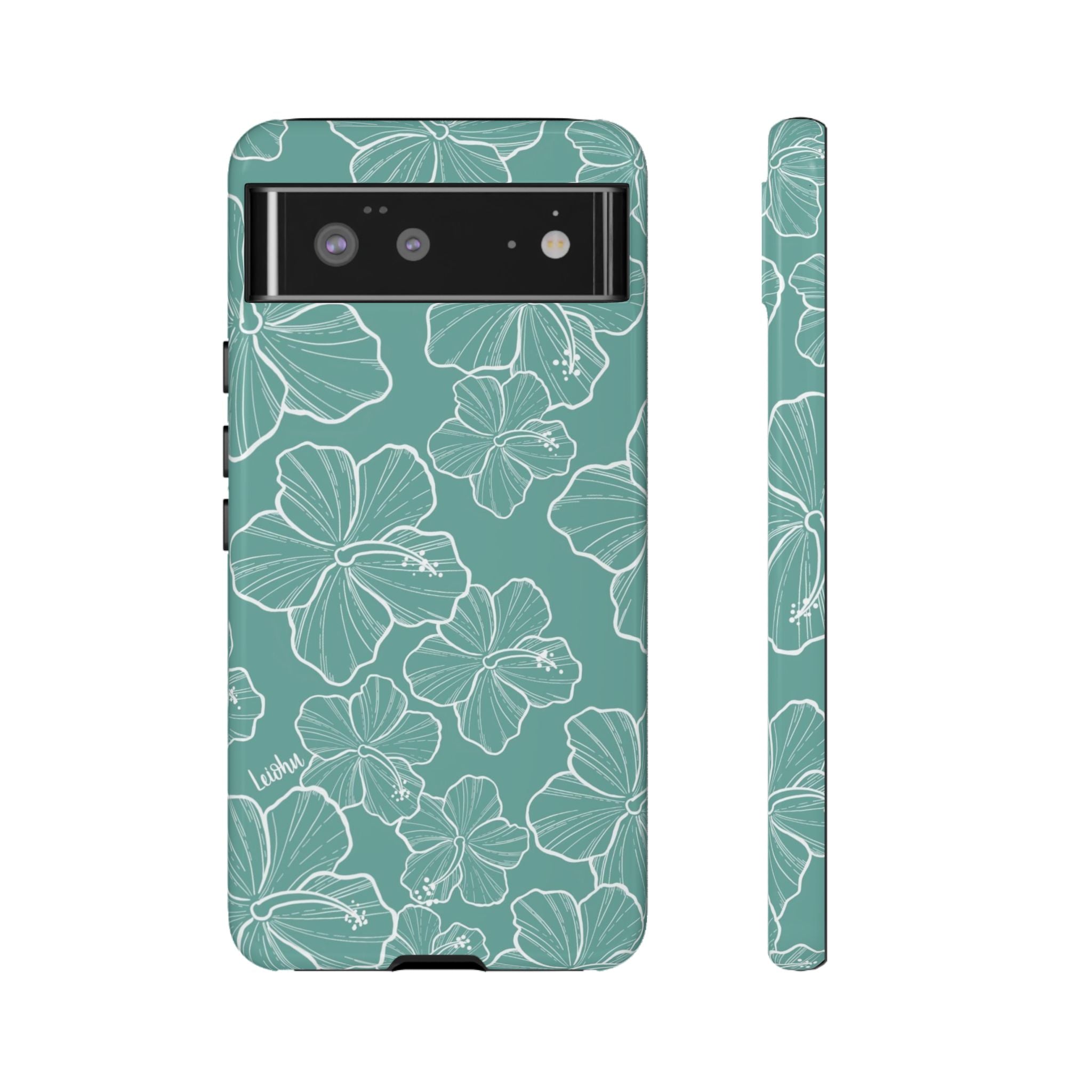 Hibiscus - Teal - Google Pixel - LEIOHU DESIGNS