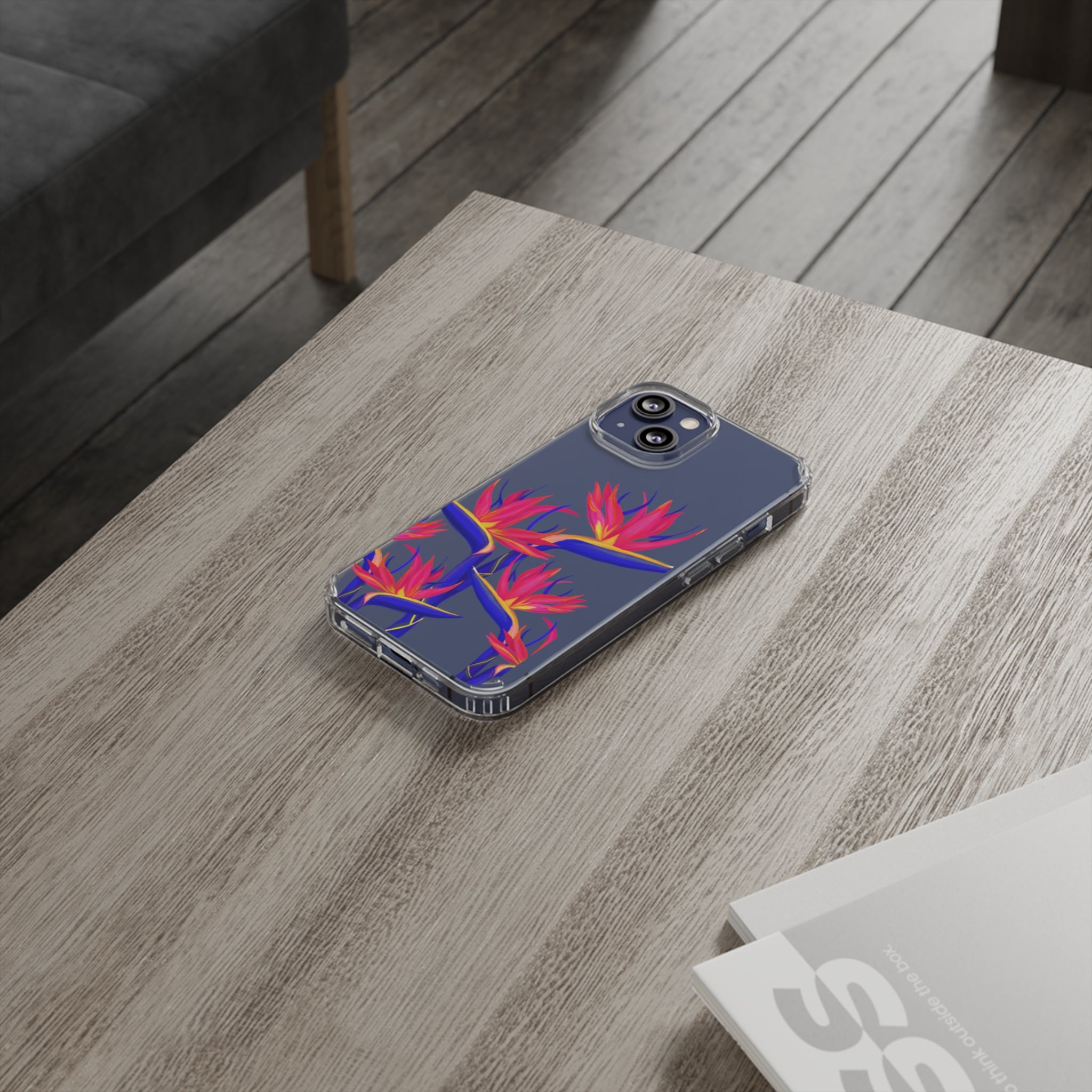 Pua Manu - Neon - Clear Case - LEIOHU DESIGNS