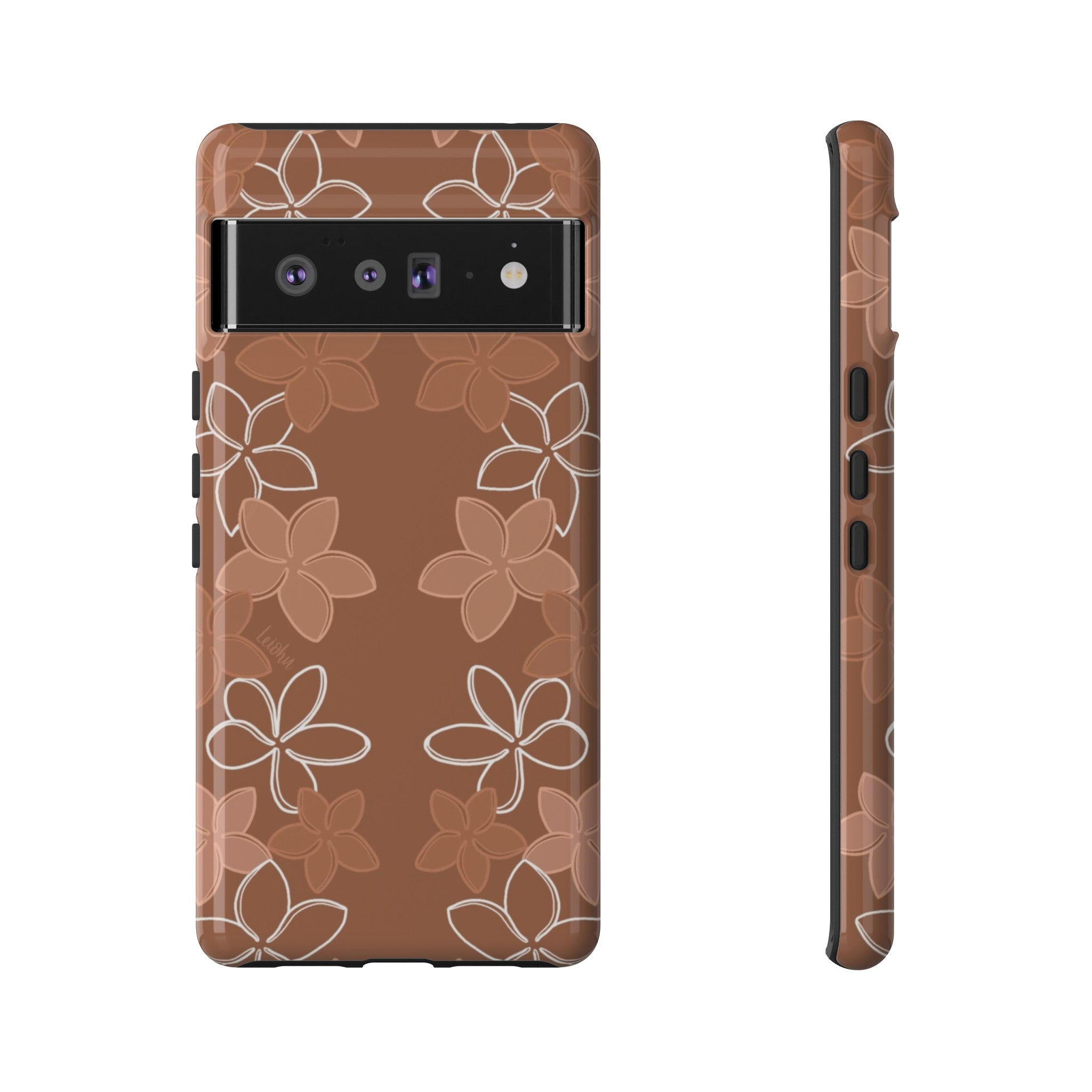 Pua Melia Lei - Mocha - Google Pixel - LEIOHU DESIGNS