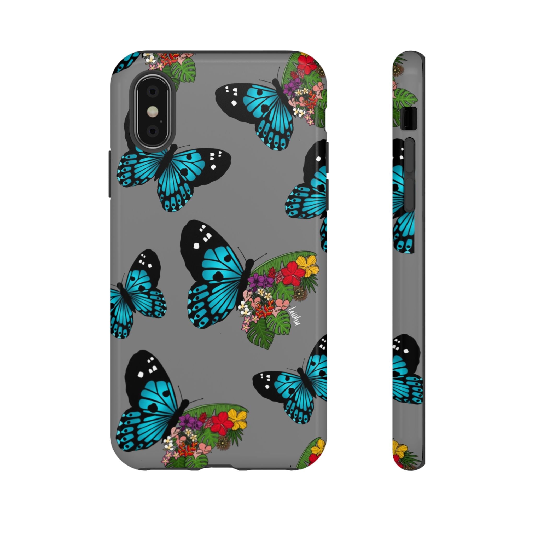 Tropical Pulelehua - Teal - LEIOHU DESIGNS