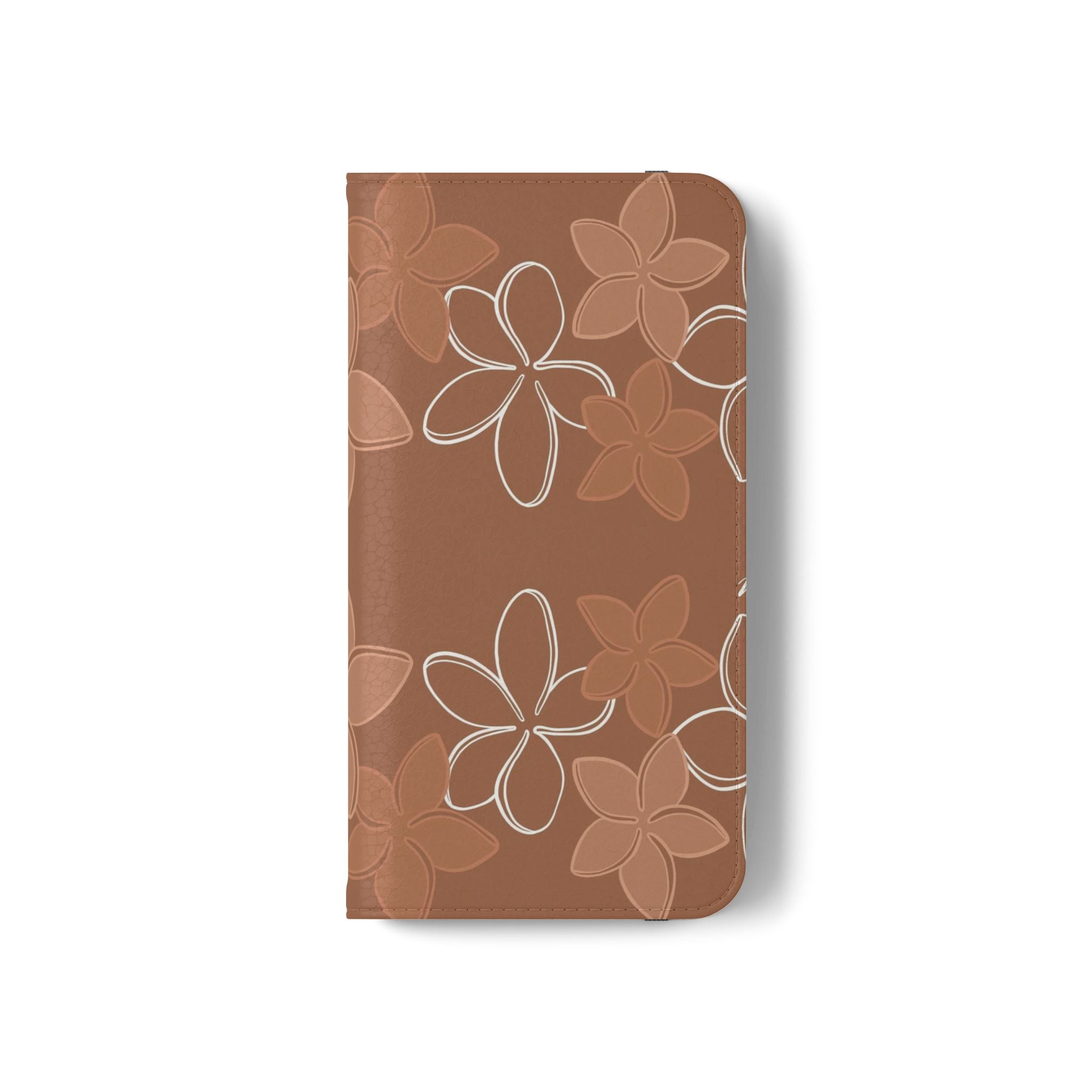 Pua Melia Lei - Mocha - Folio Case - LEIOHU DESIGNS