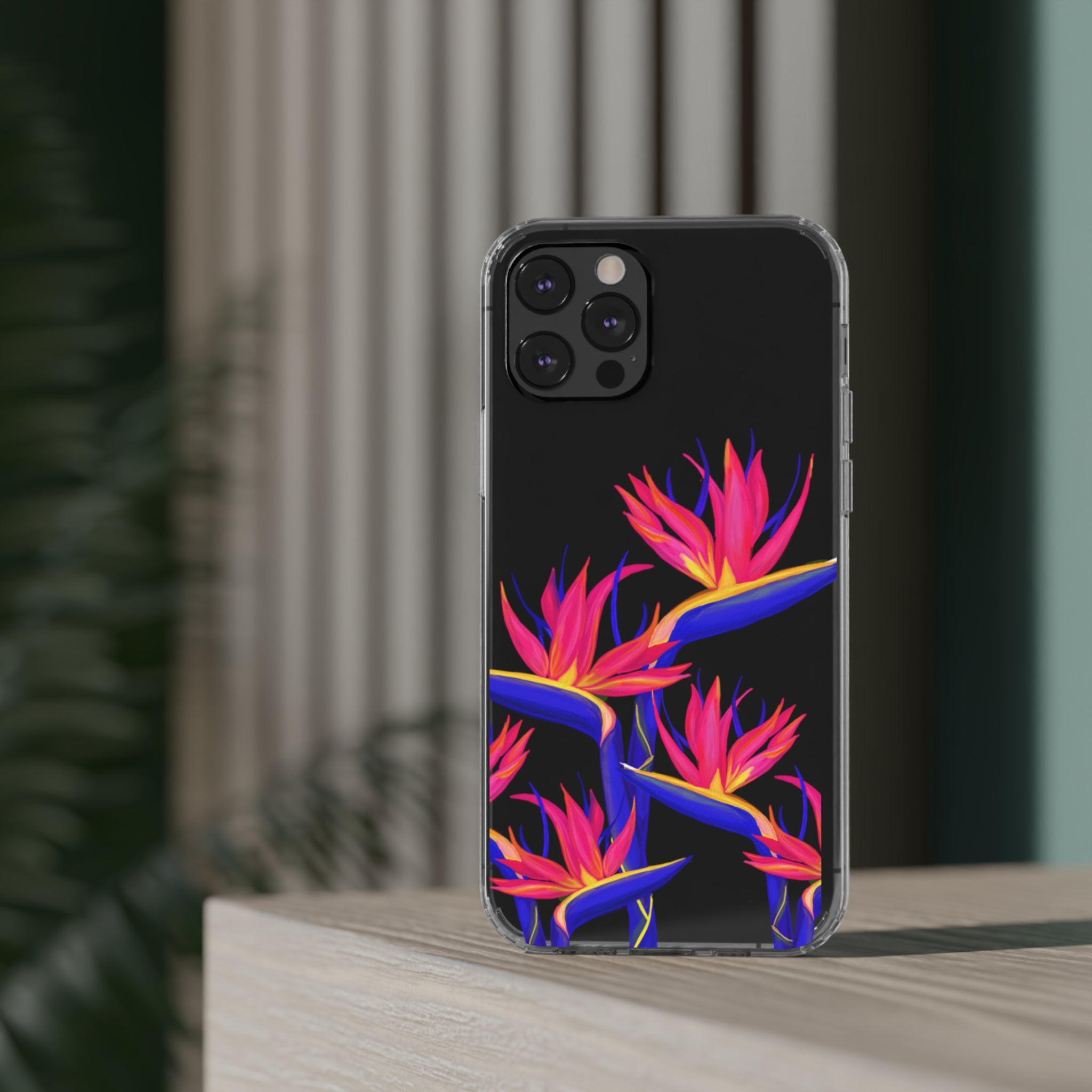 Pua Manu - Neon - Clear Case - LEIOHU DESIGNS