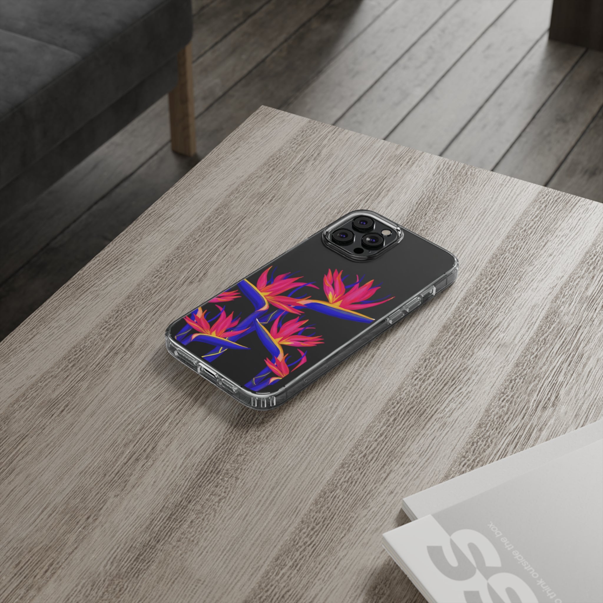 Pua Manu - Neon - Clear Case - LEIOHU DESIGNS