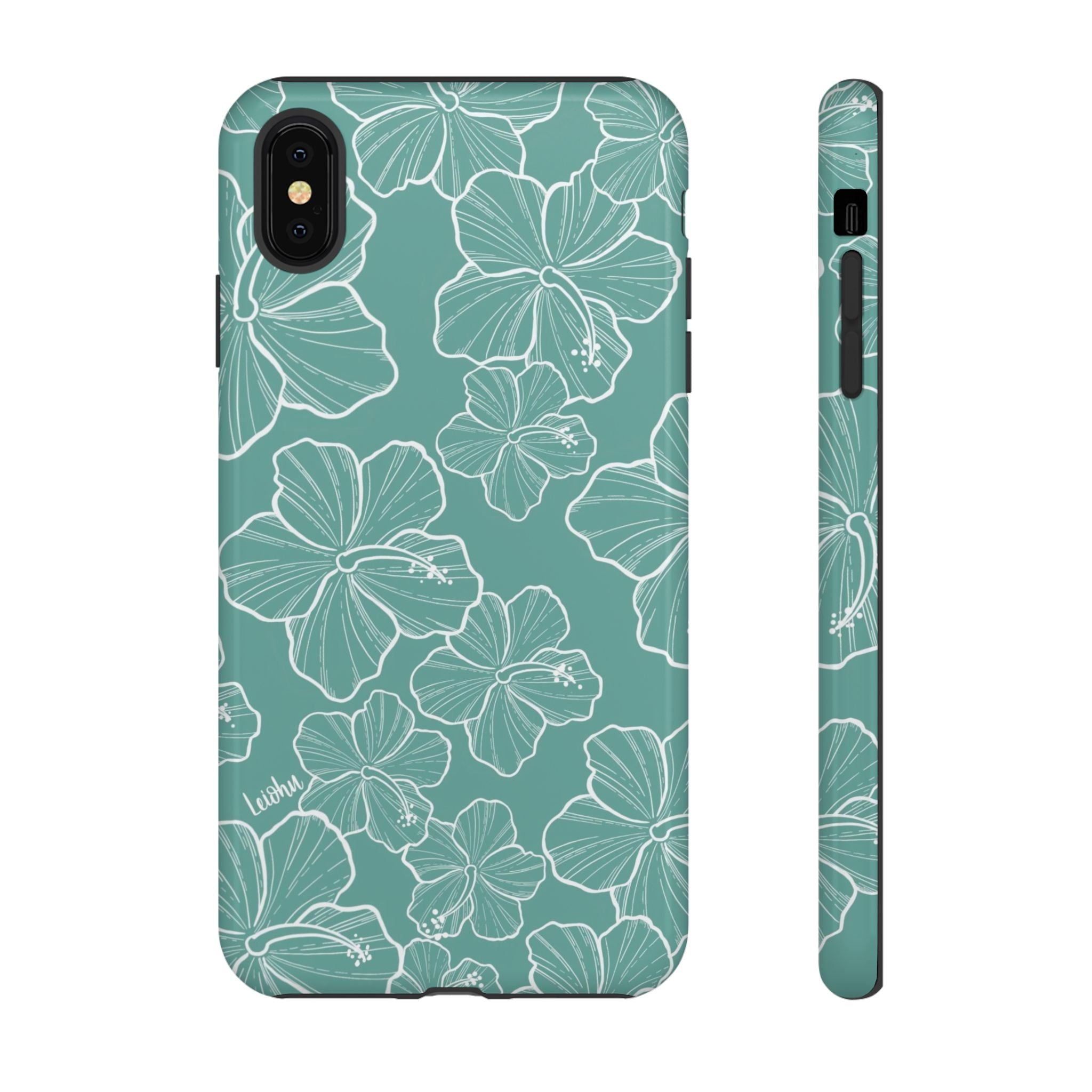 Hibiscus - Teal - LEIOHU DESIGNS