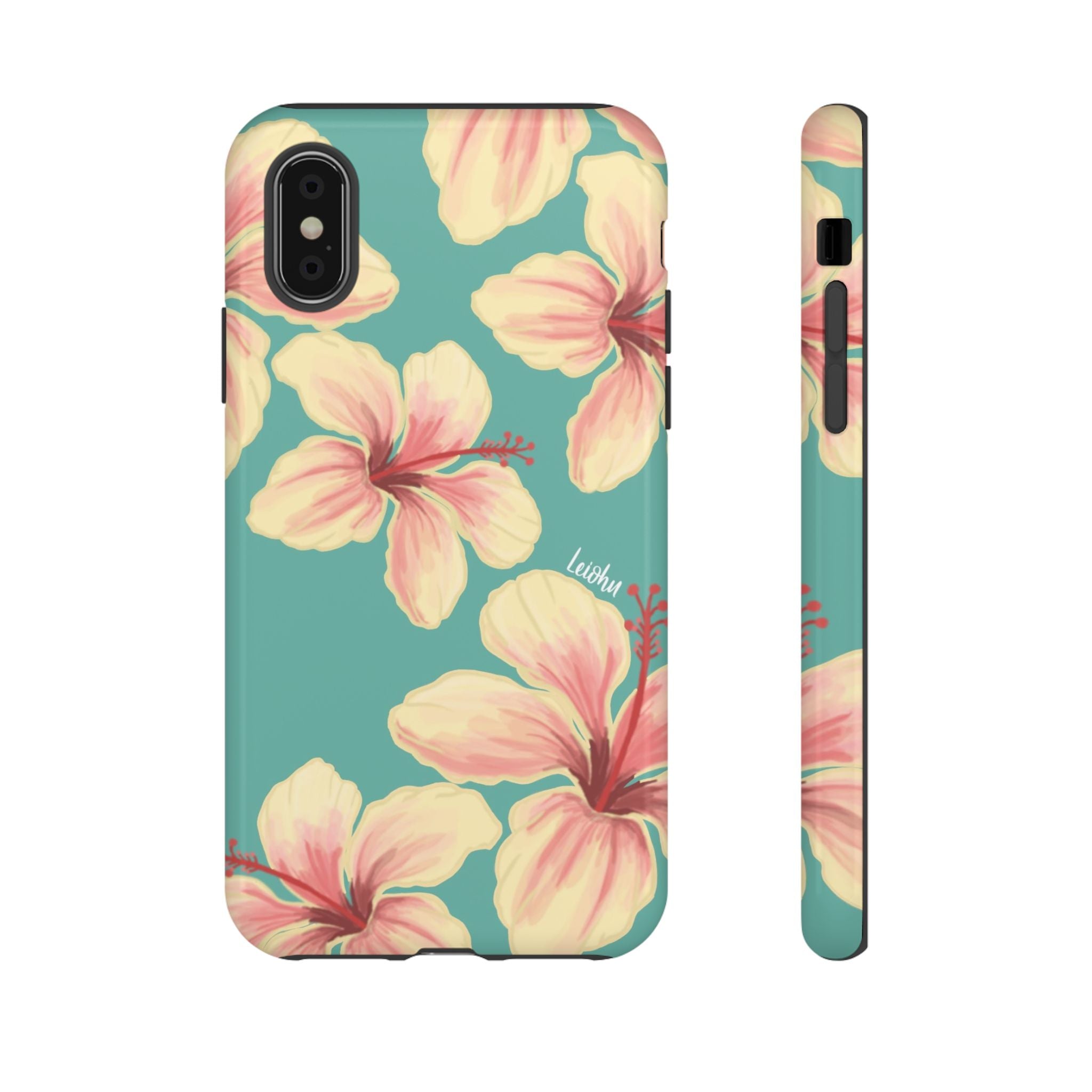 Hibiscus - Teal - LEIOHU DESIGNS