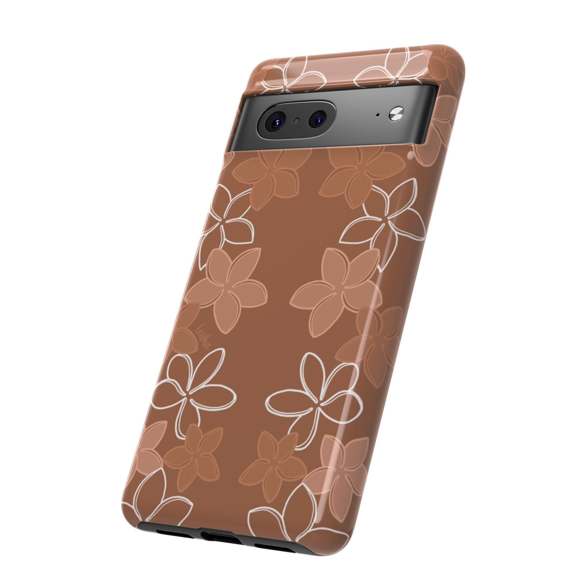 Pua Melia Lei - Mocha - Google Pixel - LEIOHU DESIGNS