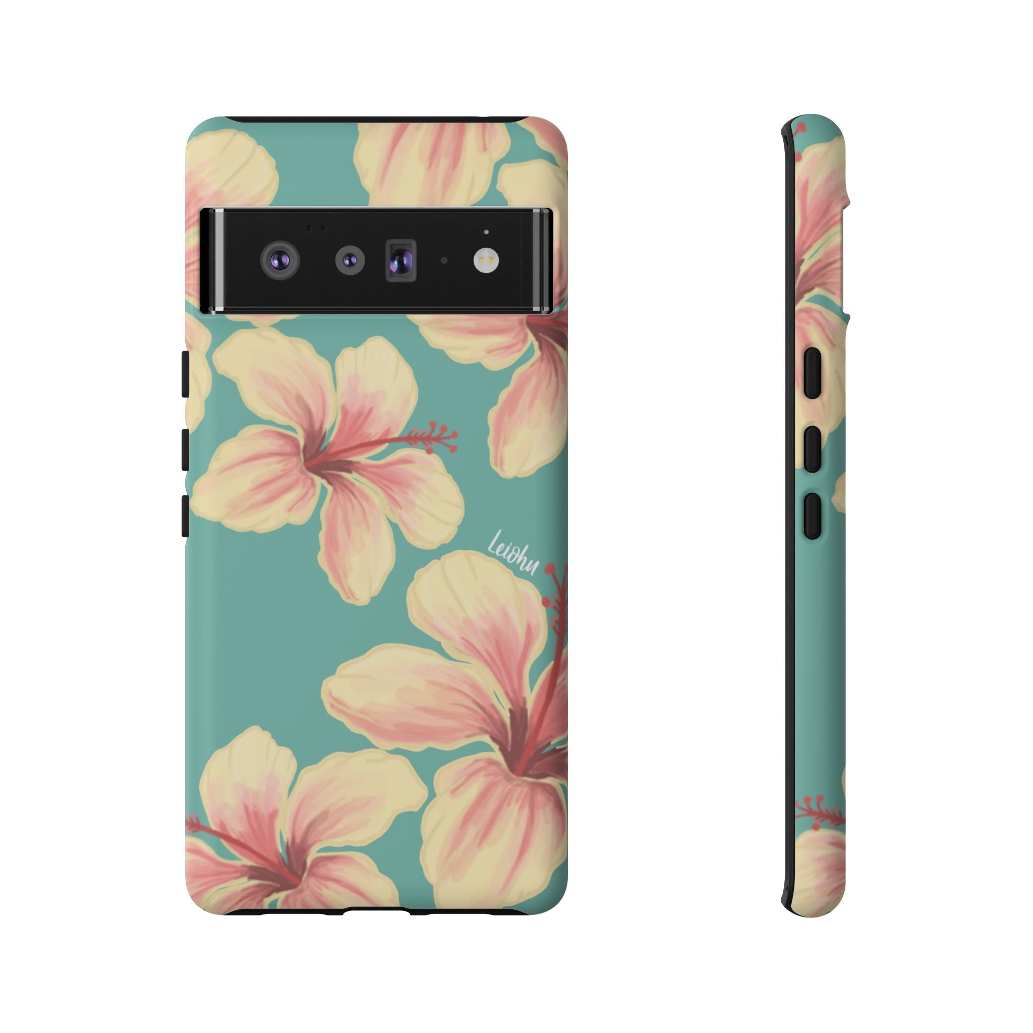 Hibiscus - Teal - Google Pixel - LEIOHU DESIGNS
