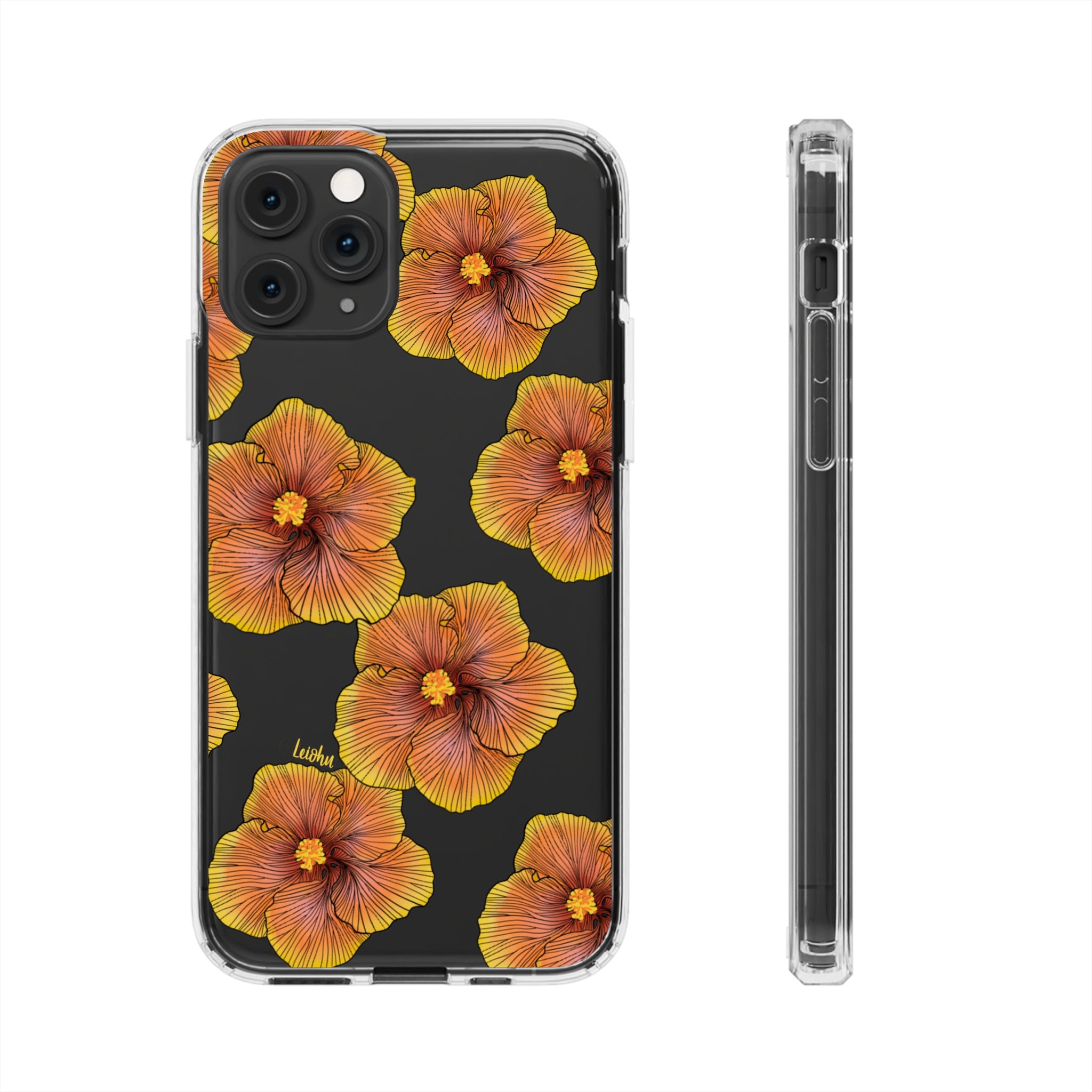 Sunrise Hibiscus - Clear Case - LEIOHU DESIGNS