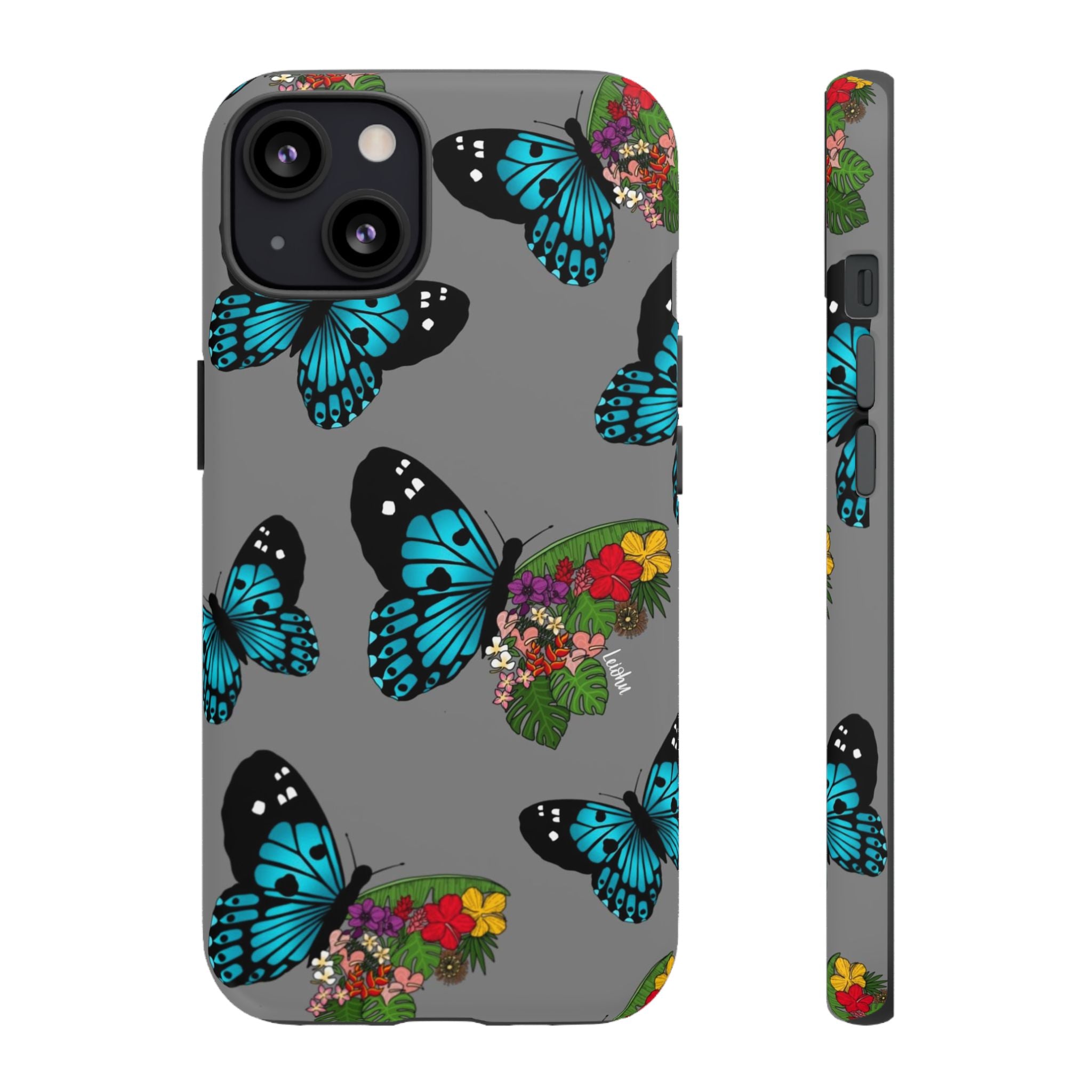 Tropical Pulelehua - Teal - LEIOHU DESIGNS
