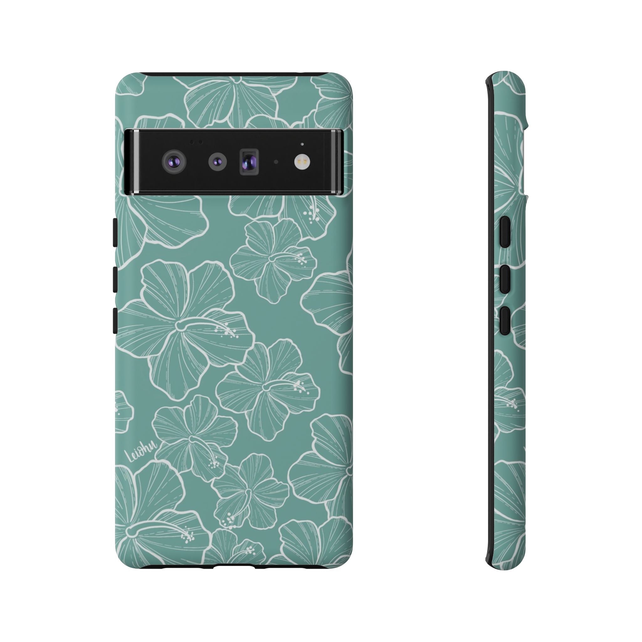 Hibiscus - Teal - Google Pixel - LEIOHU DESIGNS