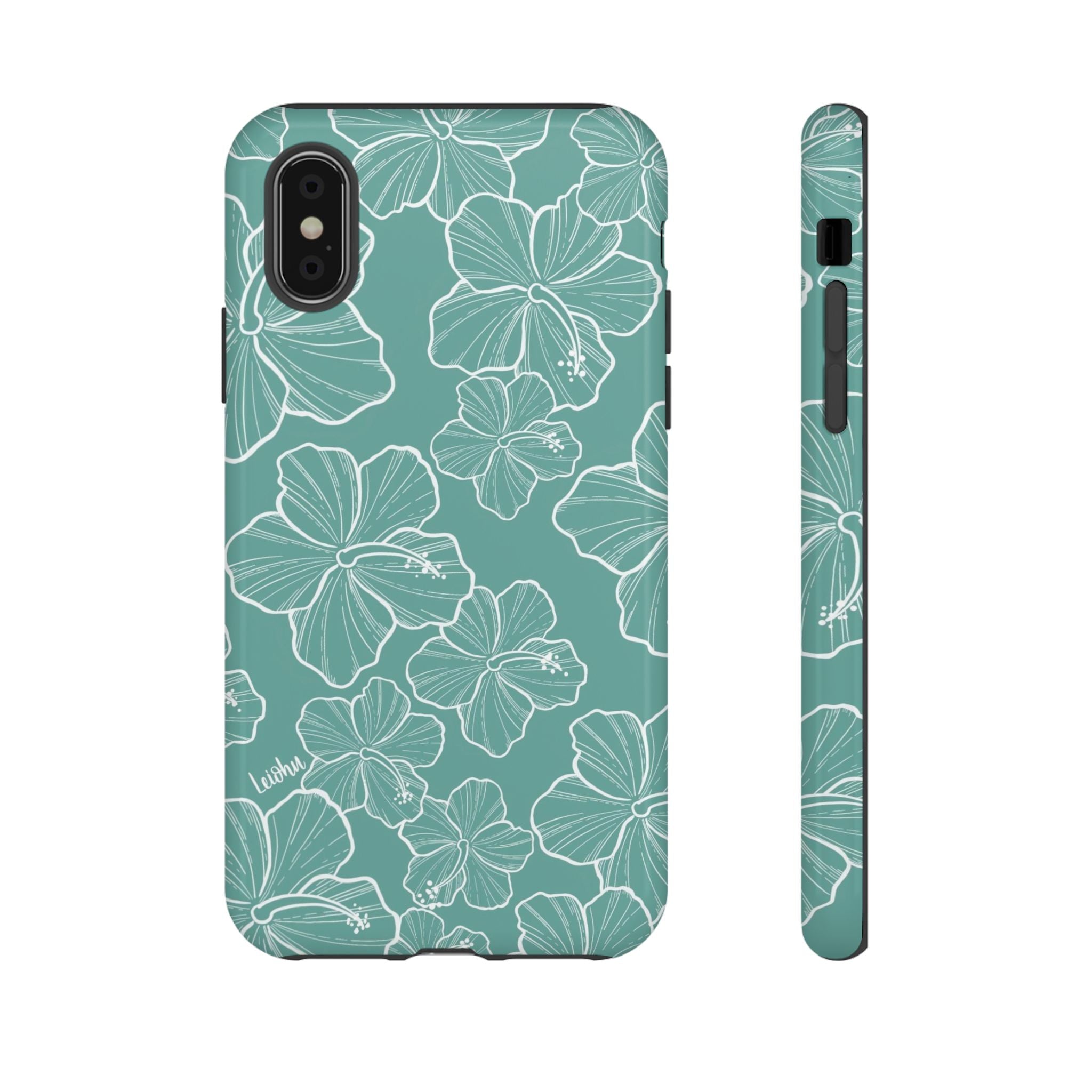 Hibiscus - Teal - LEIOHU DESIGNS