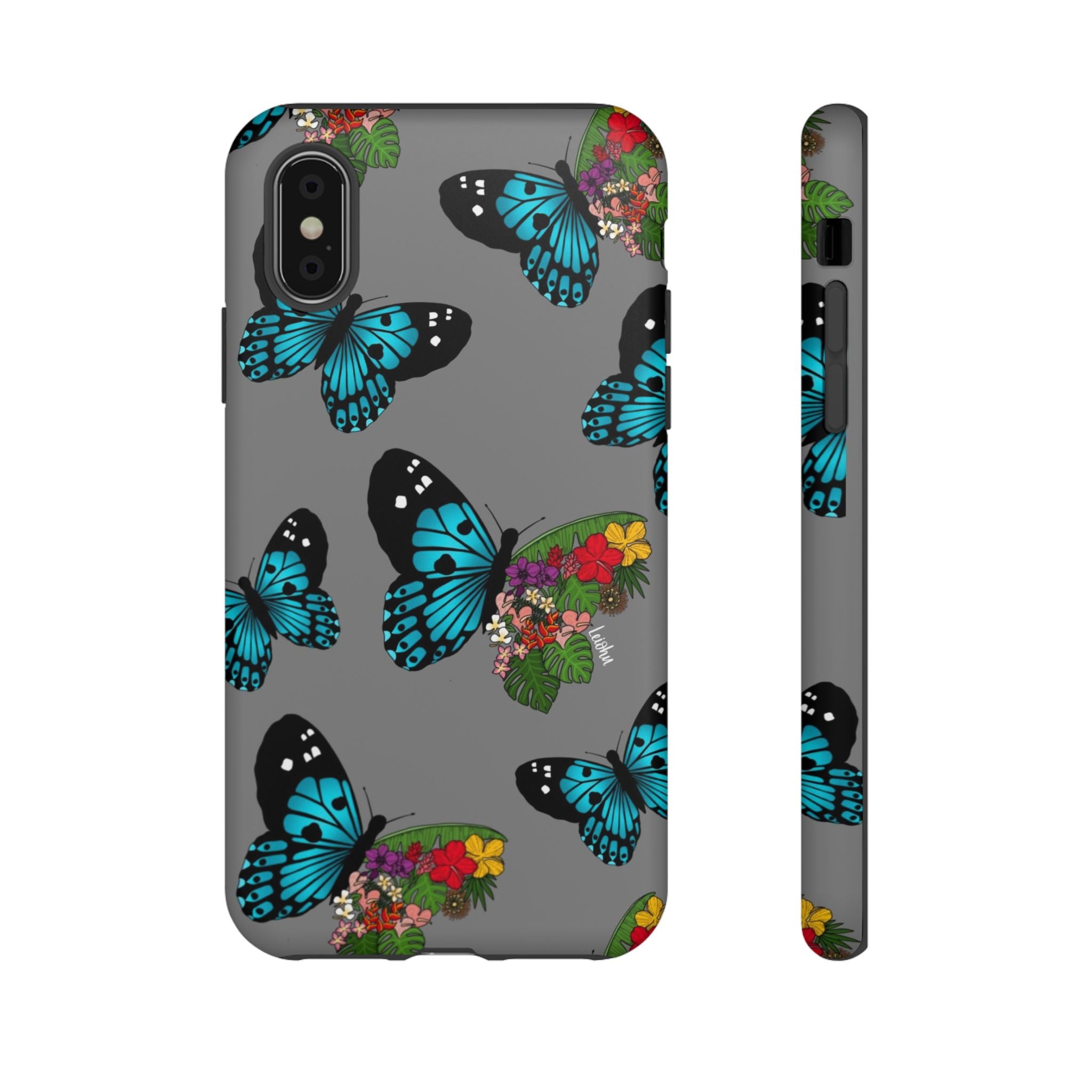 Tropical Pulelehua - Teal - LEIOHU DESIGNS