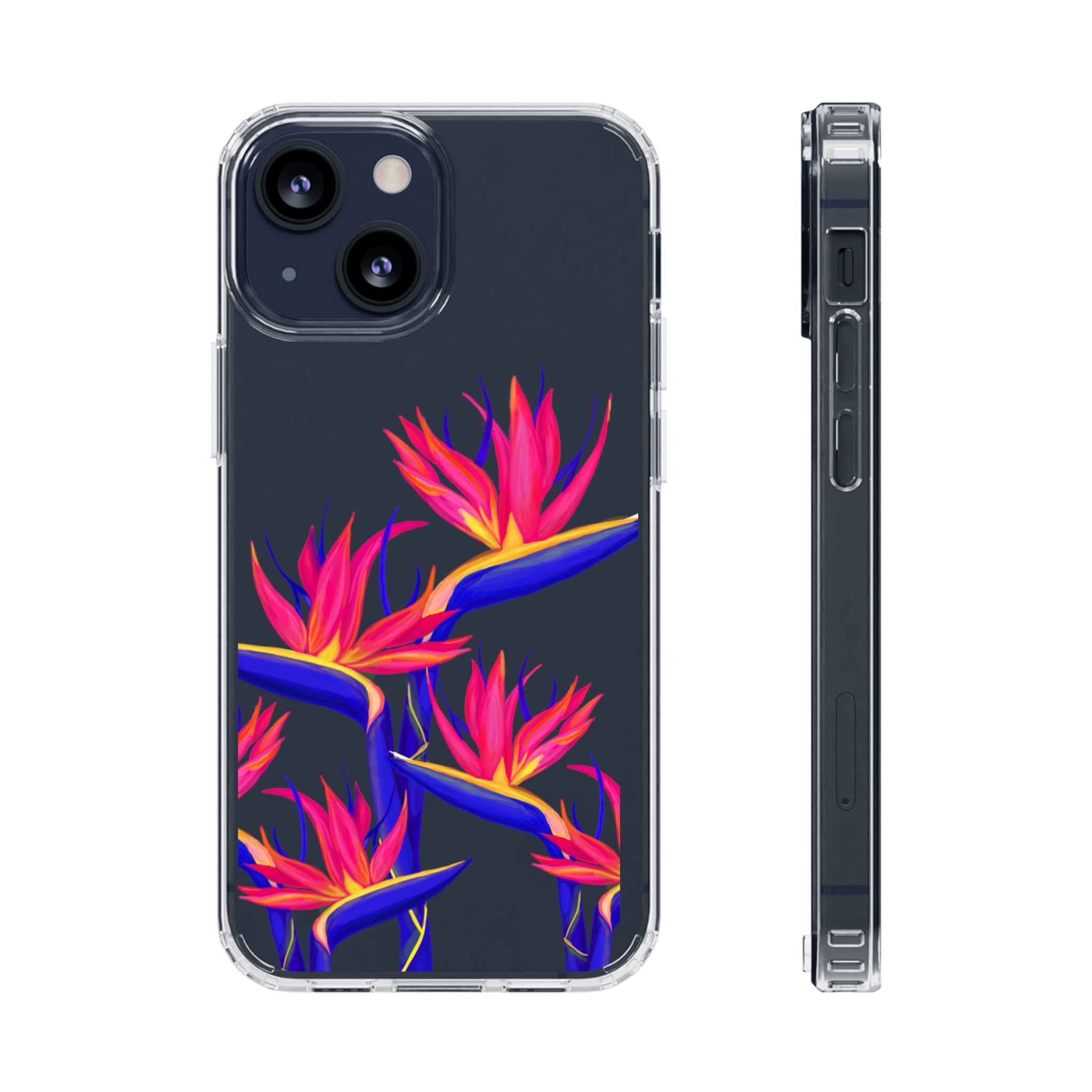 Pua Manu - Neon - Clear Case - LEIOHU DESIGNS