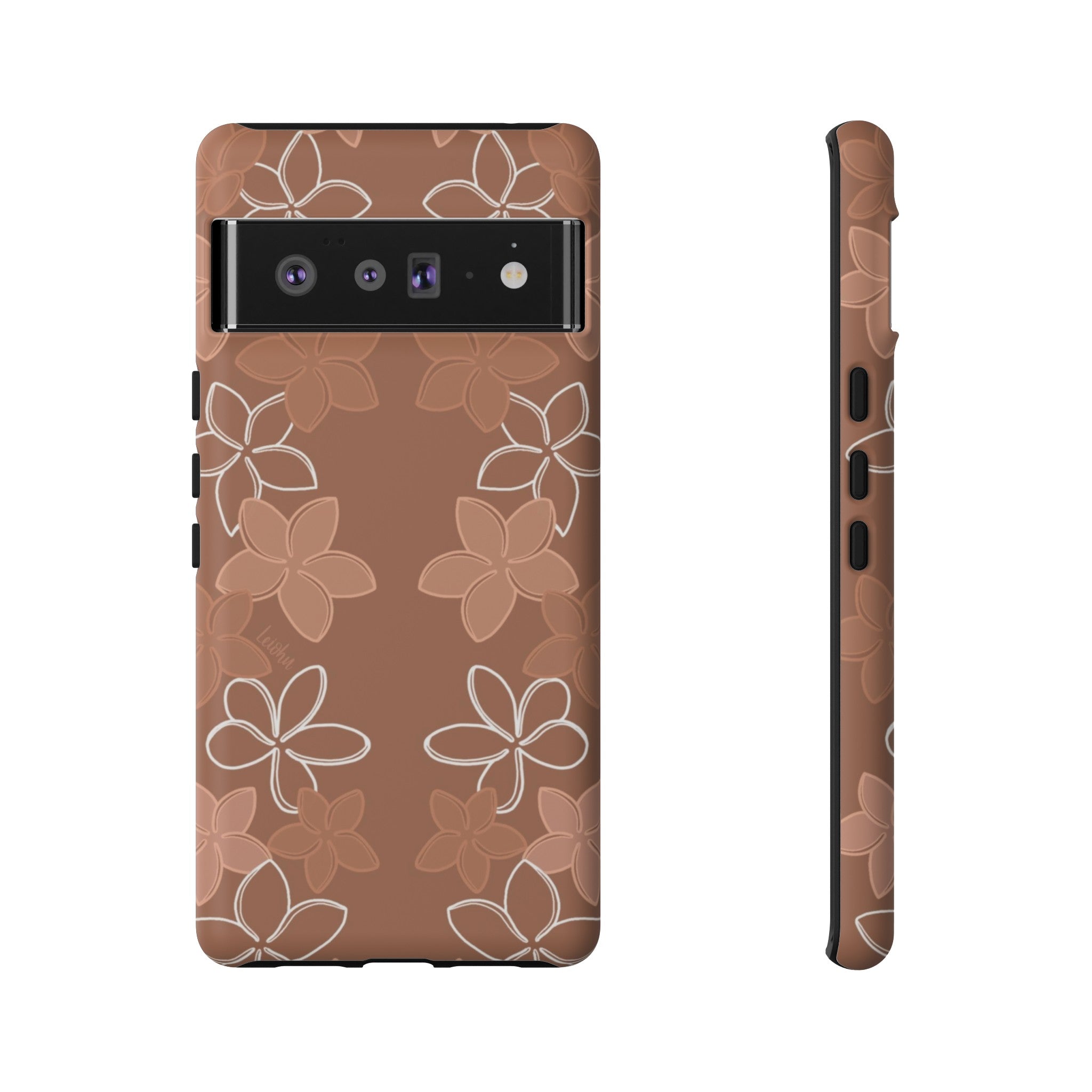 Pua Melia Lei - Mocha - Google Pixel - LEIOHU DESIGNS