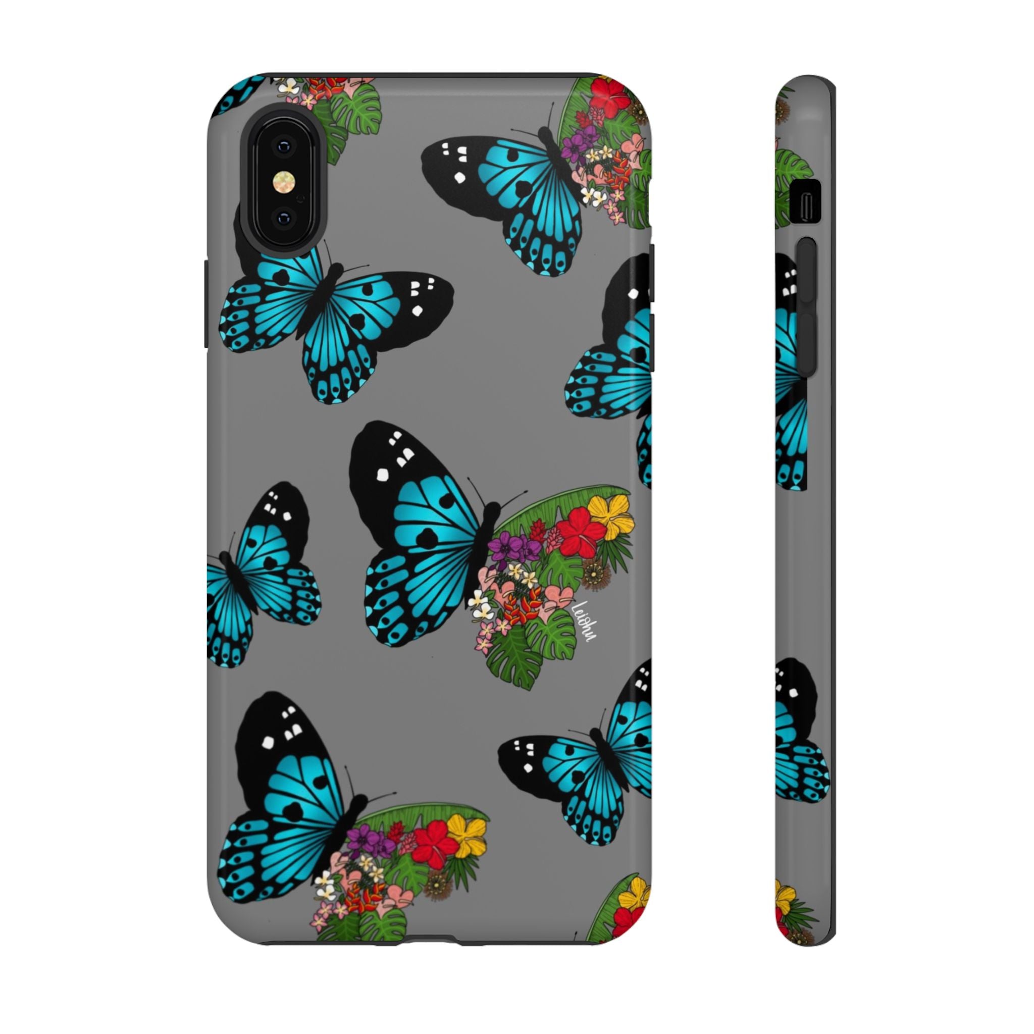 Tropical Pulelehua - Teal - LEIOHU DESIGNS