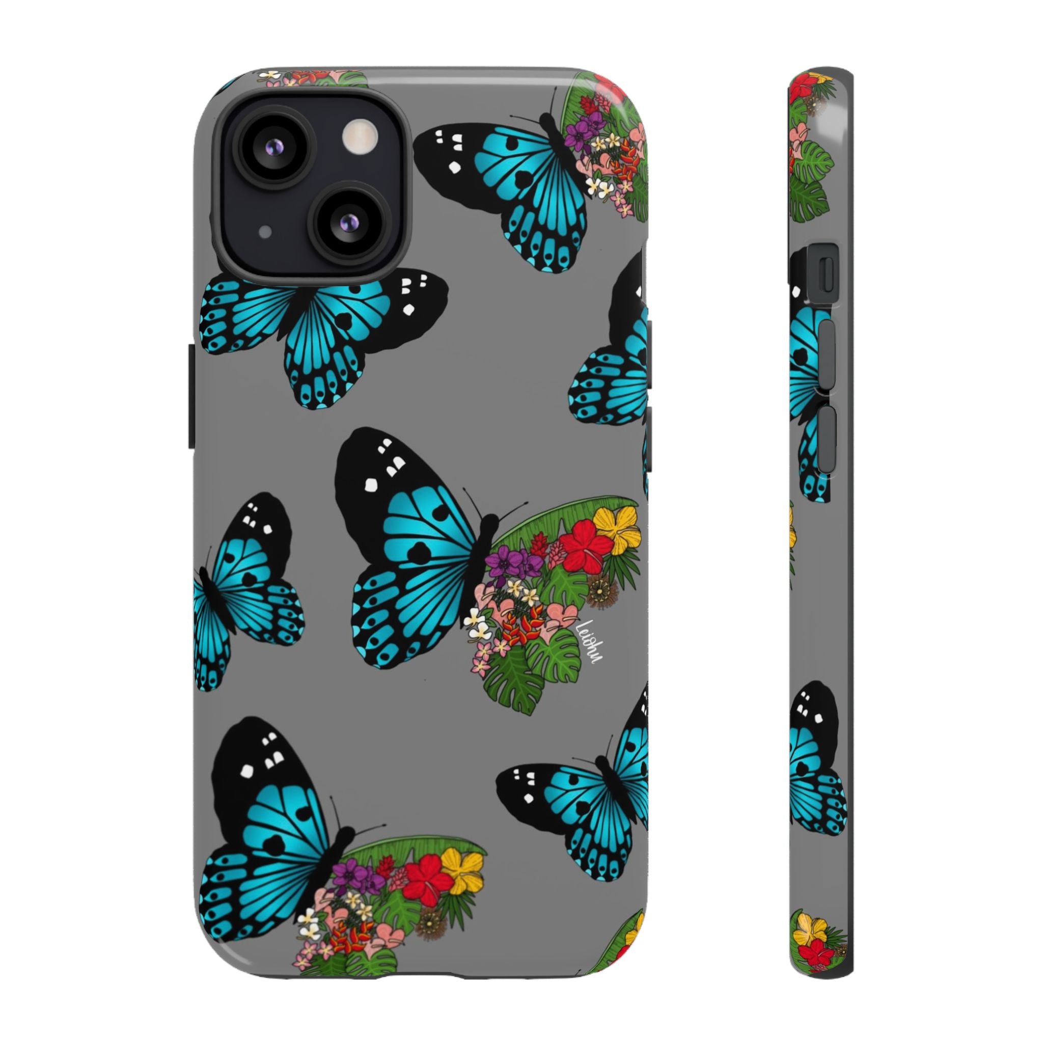Tropical Pulelehua - Teal - LEIOHU DESIGNS