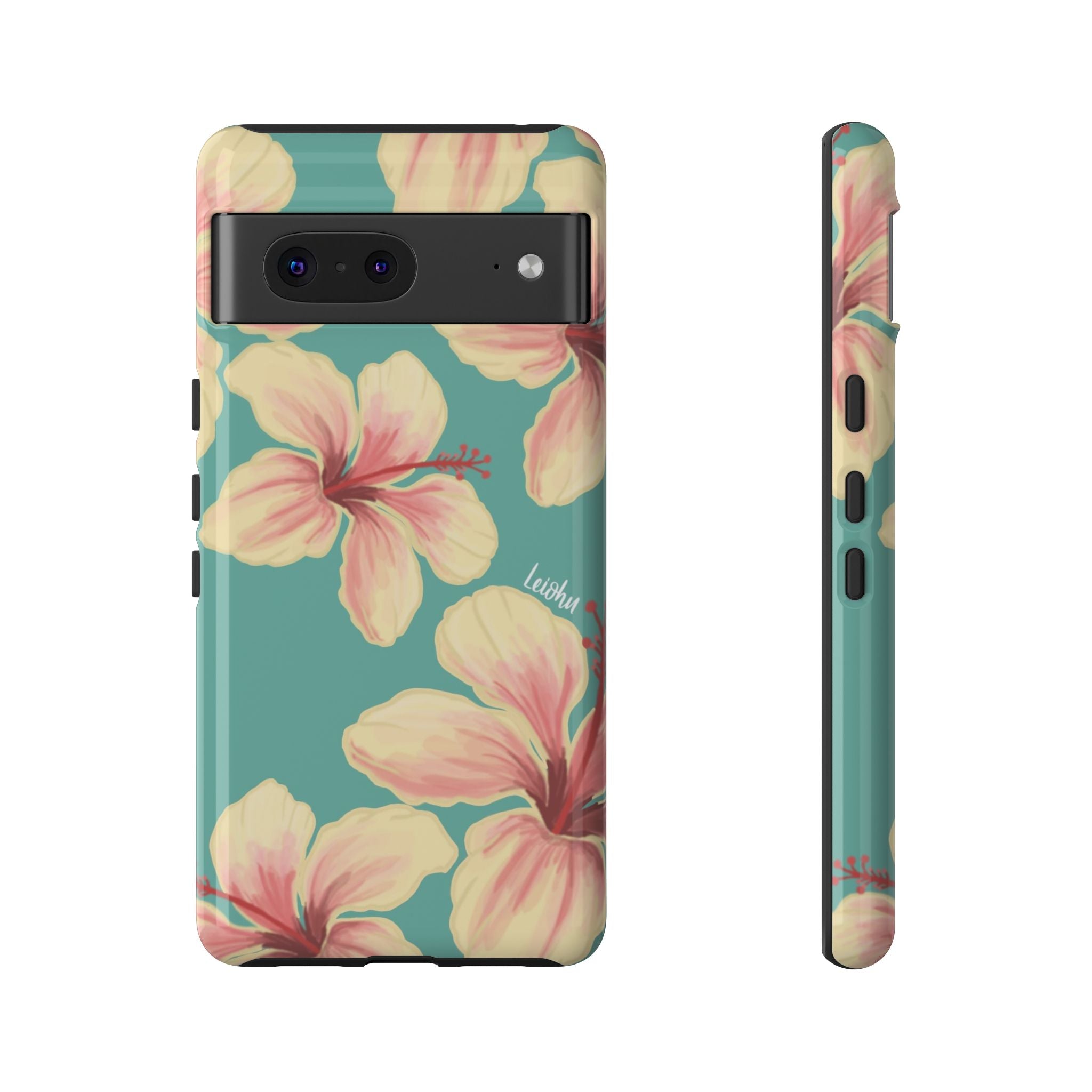 Hibiscus - Teal - Google Pixel - LEIOHU DESIGNS