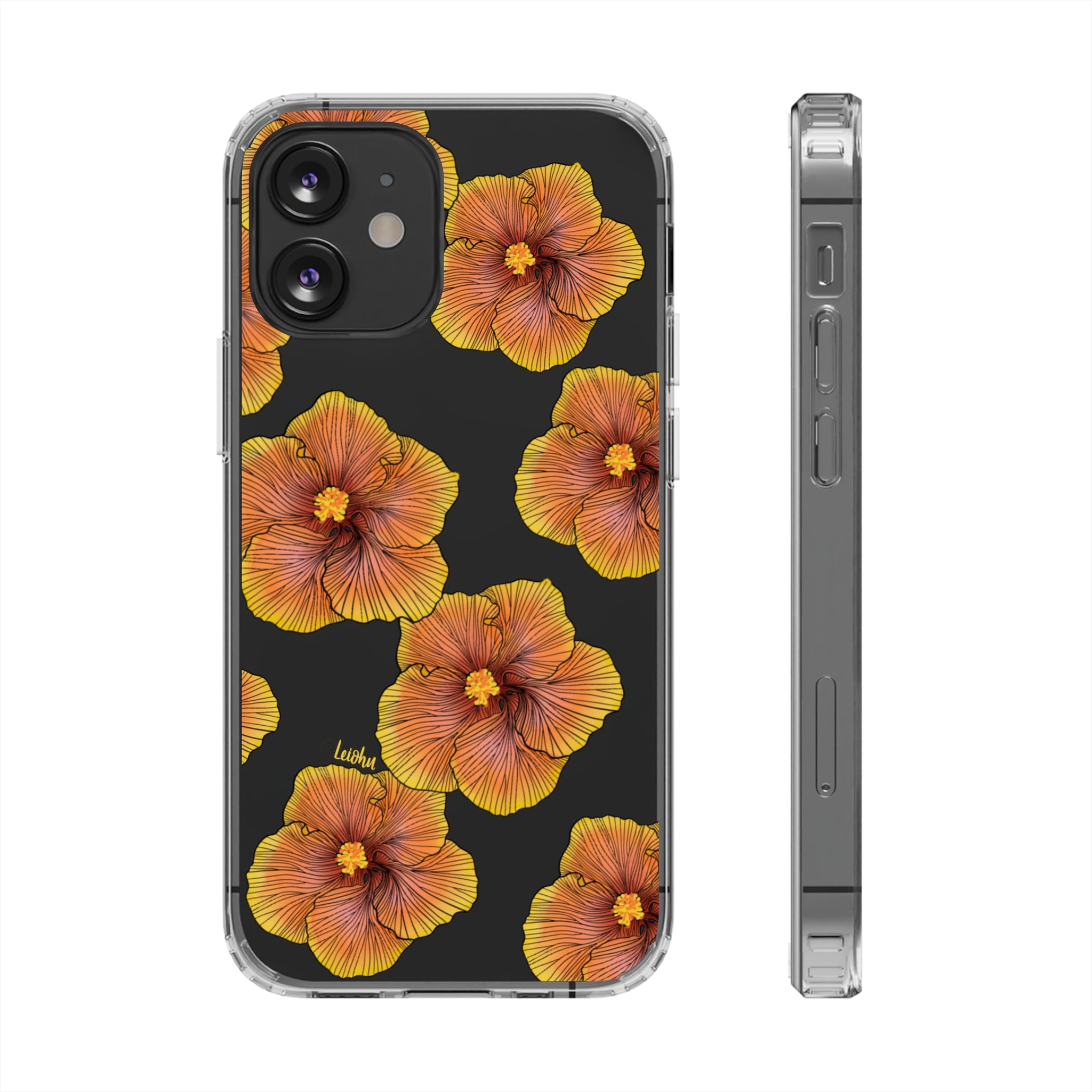 Sunrise Hibiscus - Clear Case - LEIOHU DESIGNS