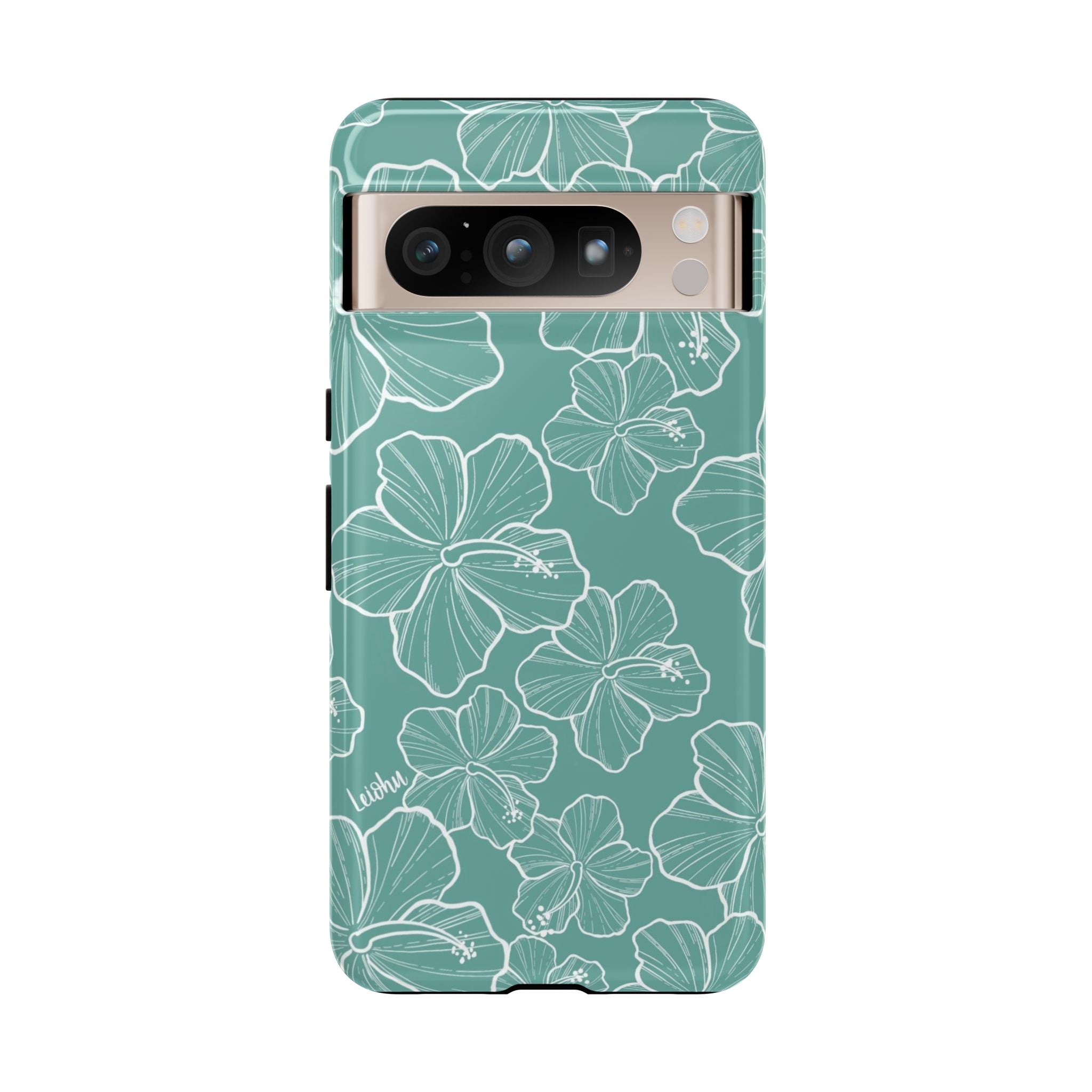 Hibiscus - Teal - Google Pixel - LEIOHU DESIGNS
