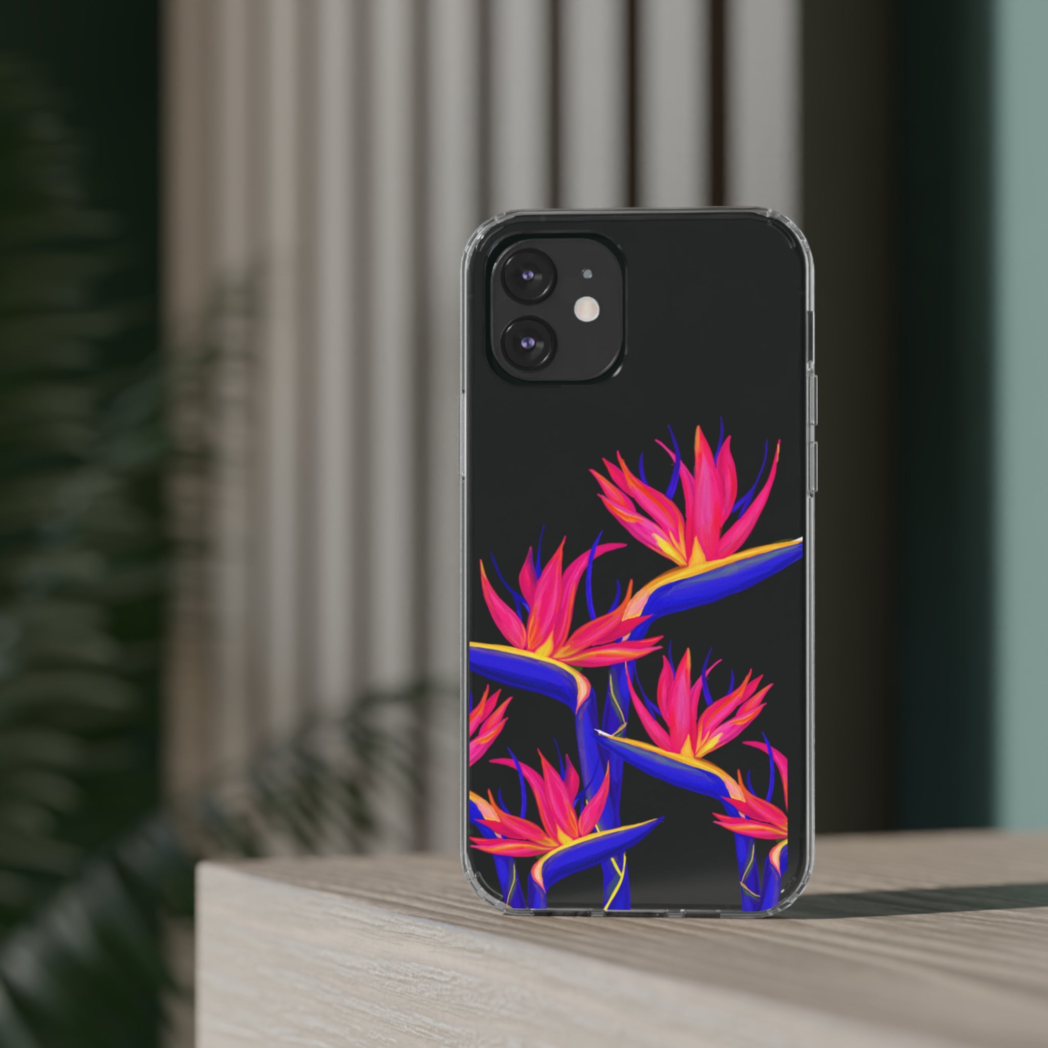 Pua Manu - Neon - Clear Case - LEIOHU DESIGNS