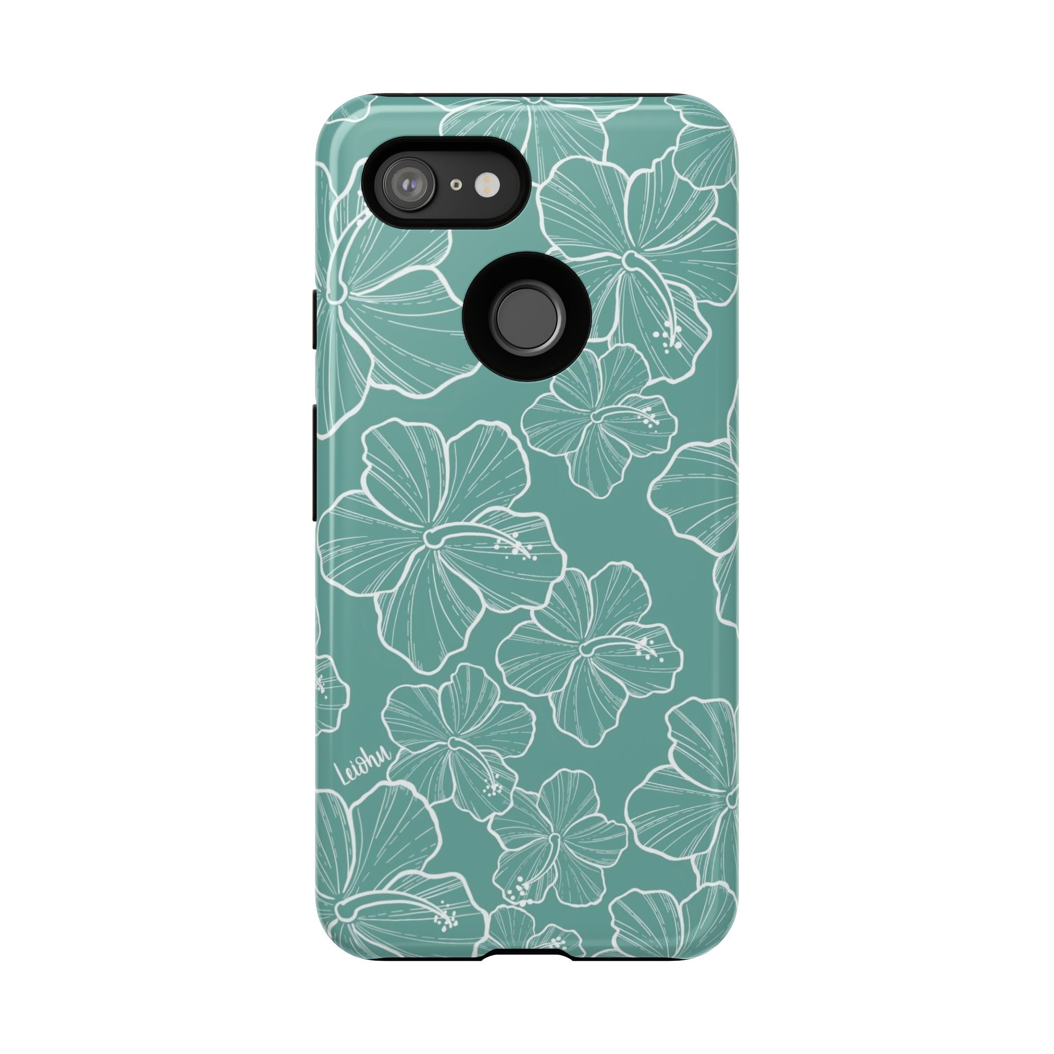 Hibiscus - Teal - Google Pixel - LEIOHU DESIGNS