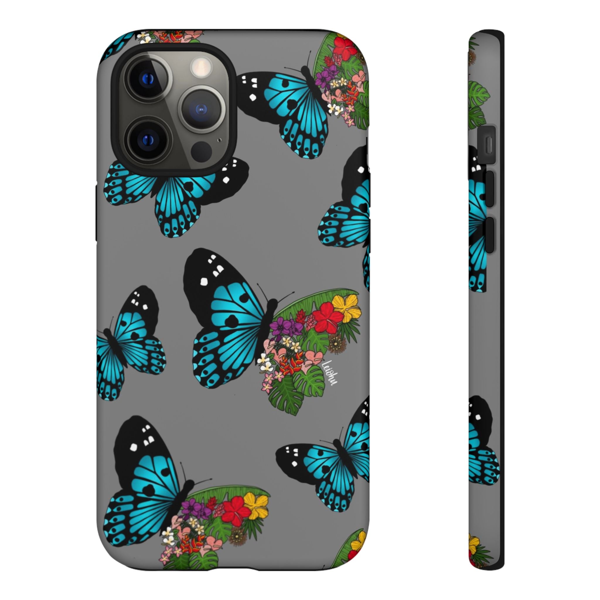 Tropical Pulelehua - Teal - LEIOHU DESIGNS