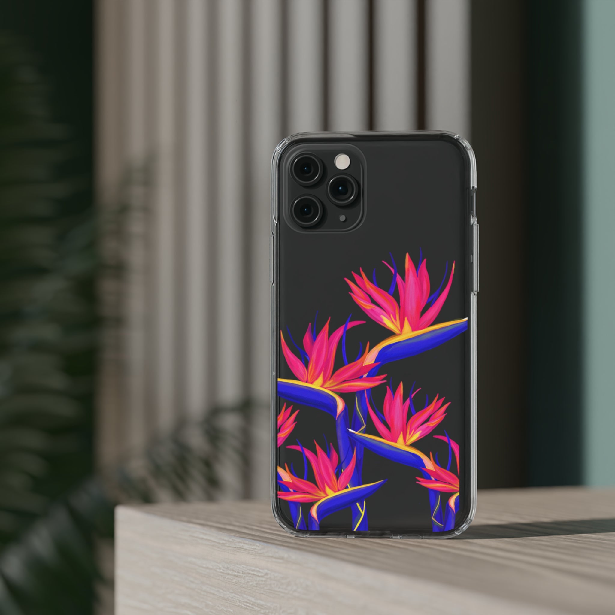 Pua Manu - Neon - Clear Case - LEIOHU DESIGNS