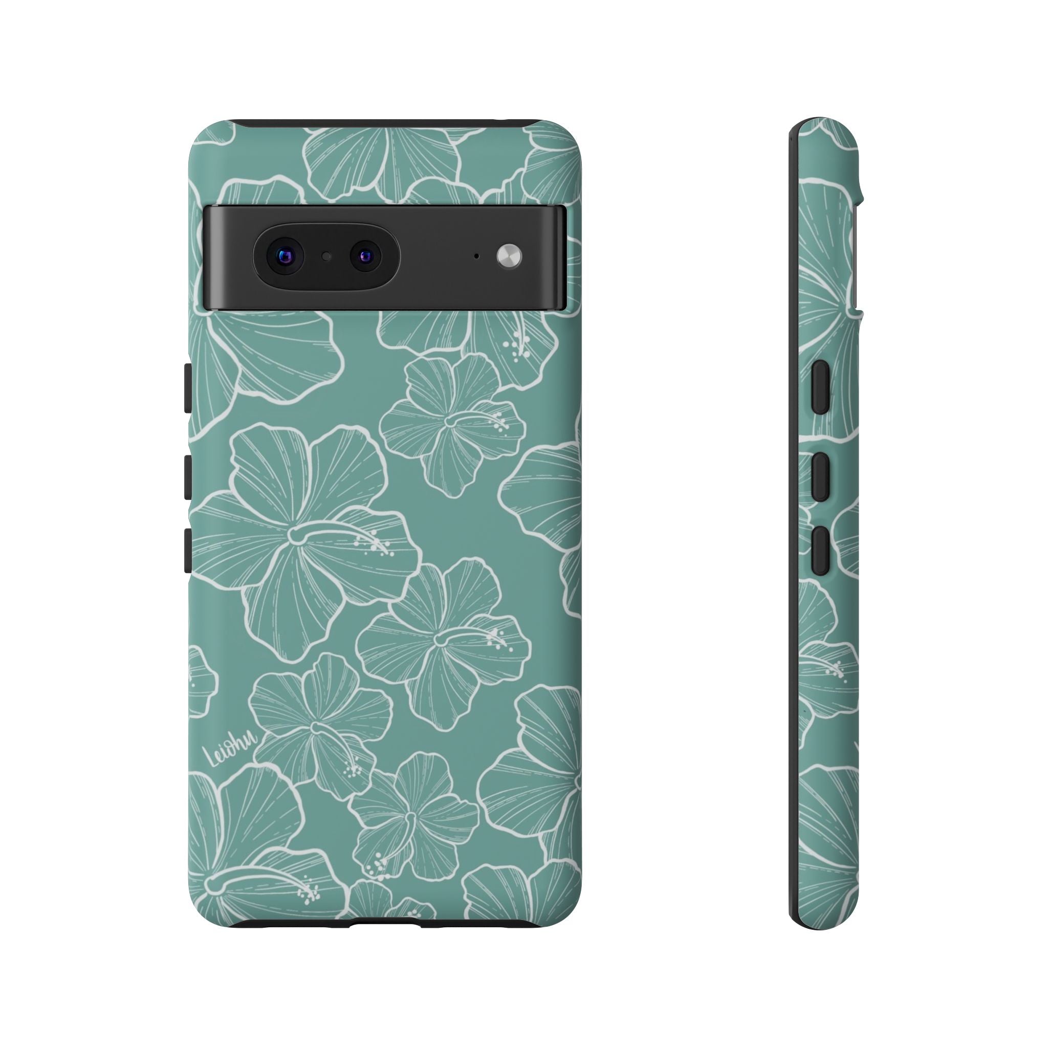 Hibiscus - Teal - Google Pixel - LEIOHU DESIGNS