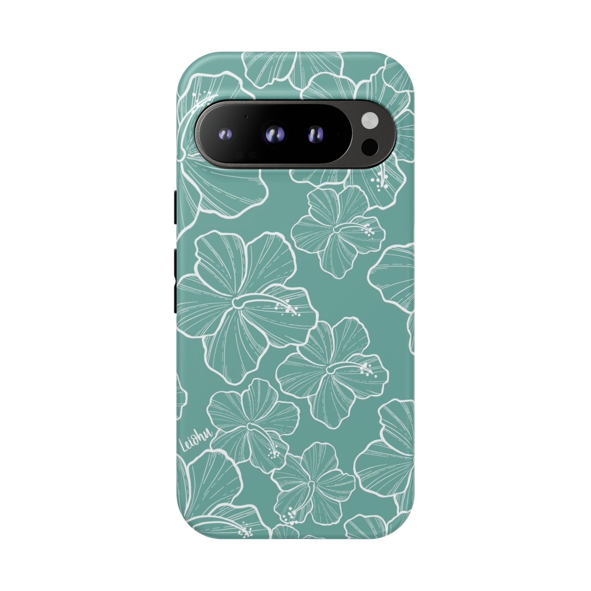 Hibiscus - Teal - Google Pixel - LEIOHU DESIGNS