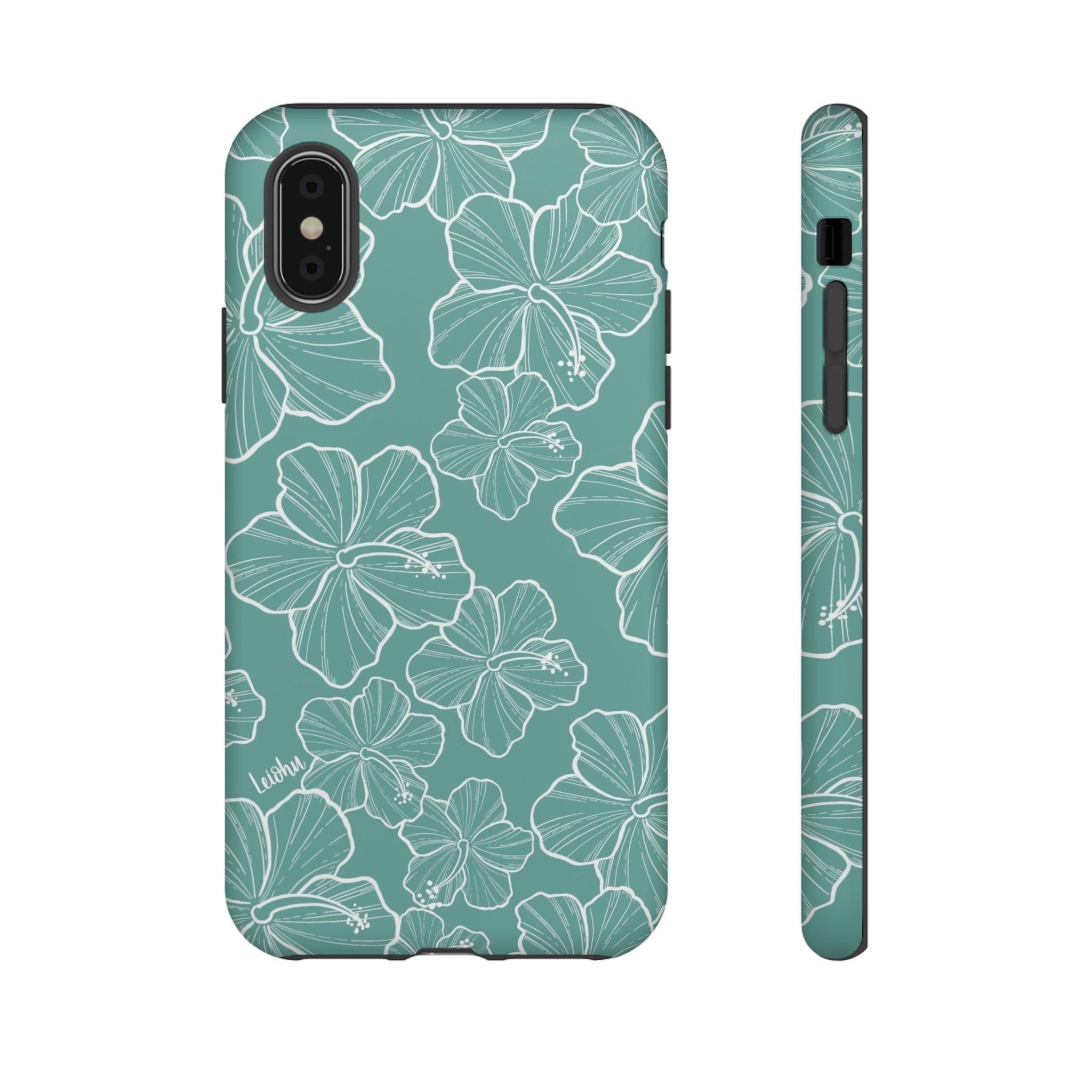 Hibiscus - Teal - LEIOHU DESIGNS