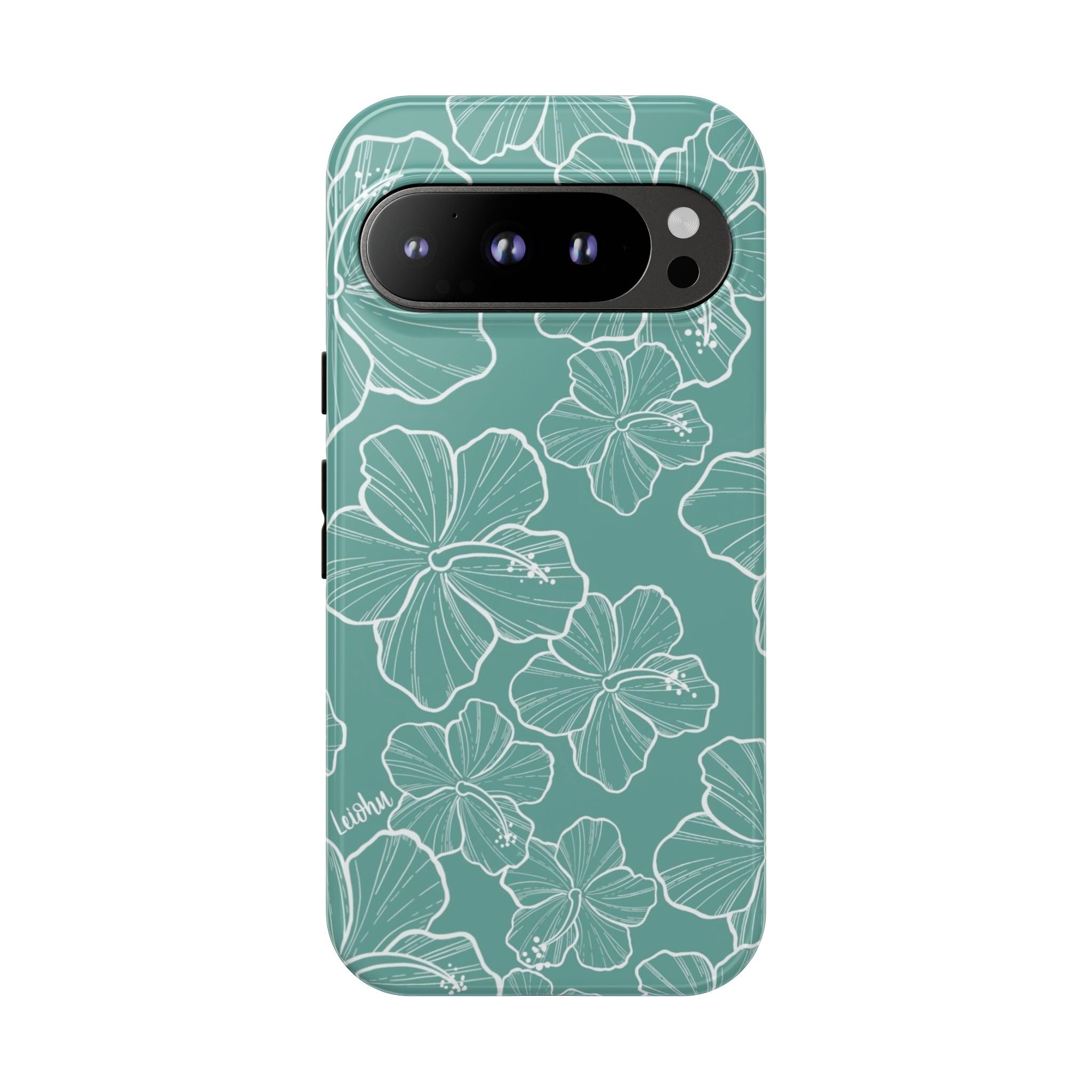 Hibiscus - Teal - Google Pixel - LEIOHU DESIGNS