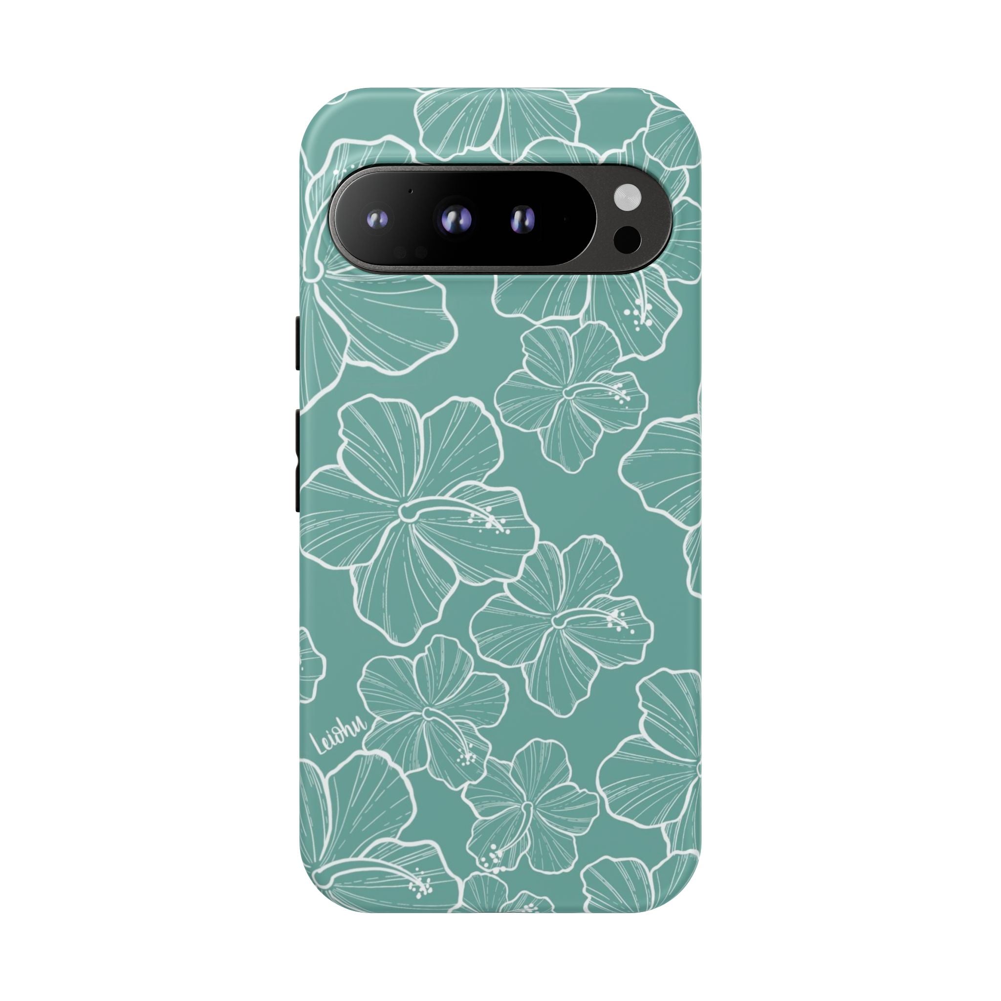 Hibiscus - Teal - Google Pixel - LEIOHU DESIGNS
