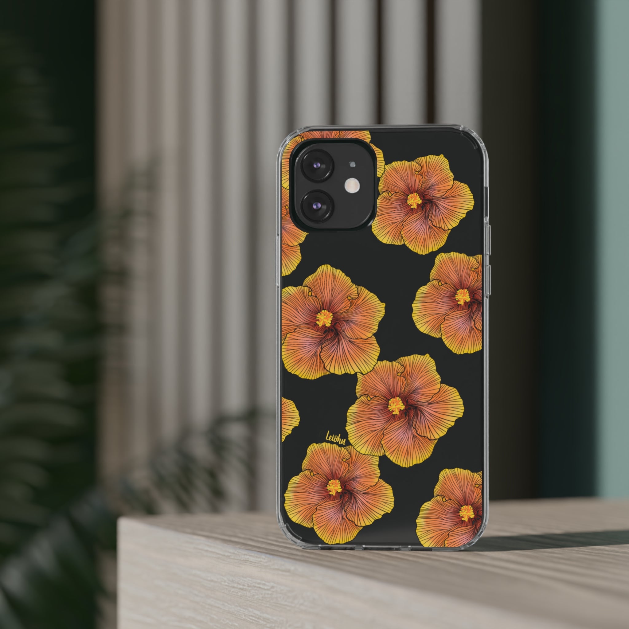 Sunrise Hibiscus - Clear Case - LEIOHU DESIGNS