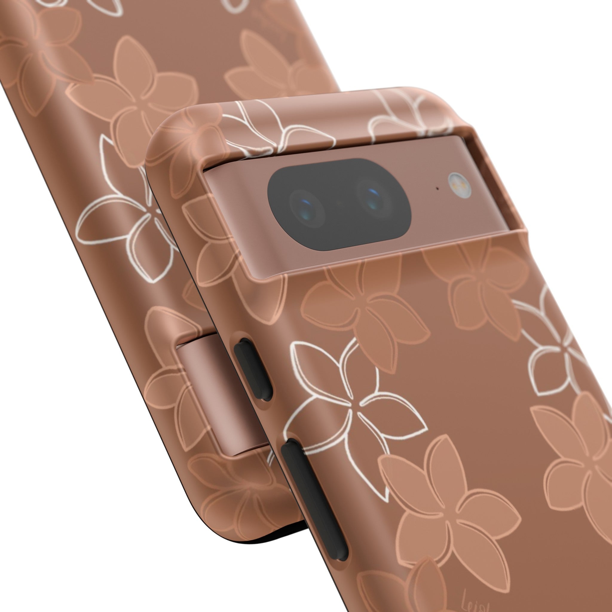 Pua Melia Lei - Mocha - Google Pixel - LEIOHU DESIGNS
