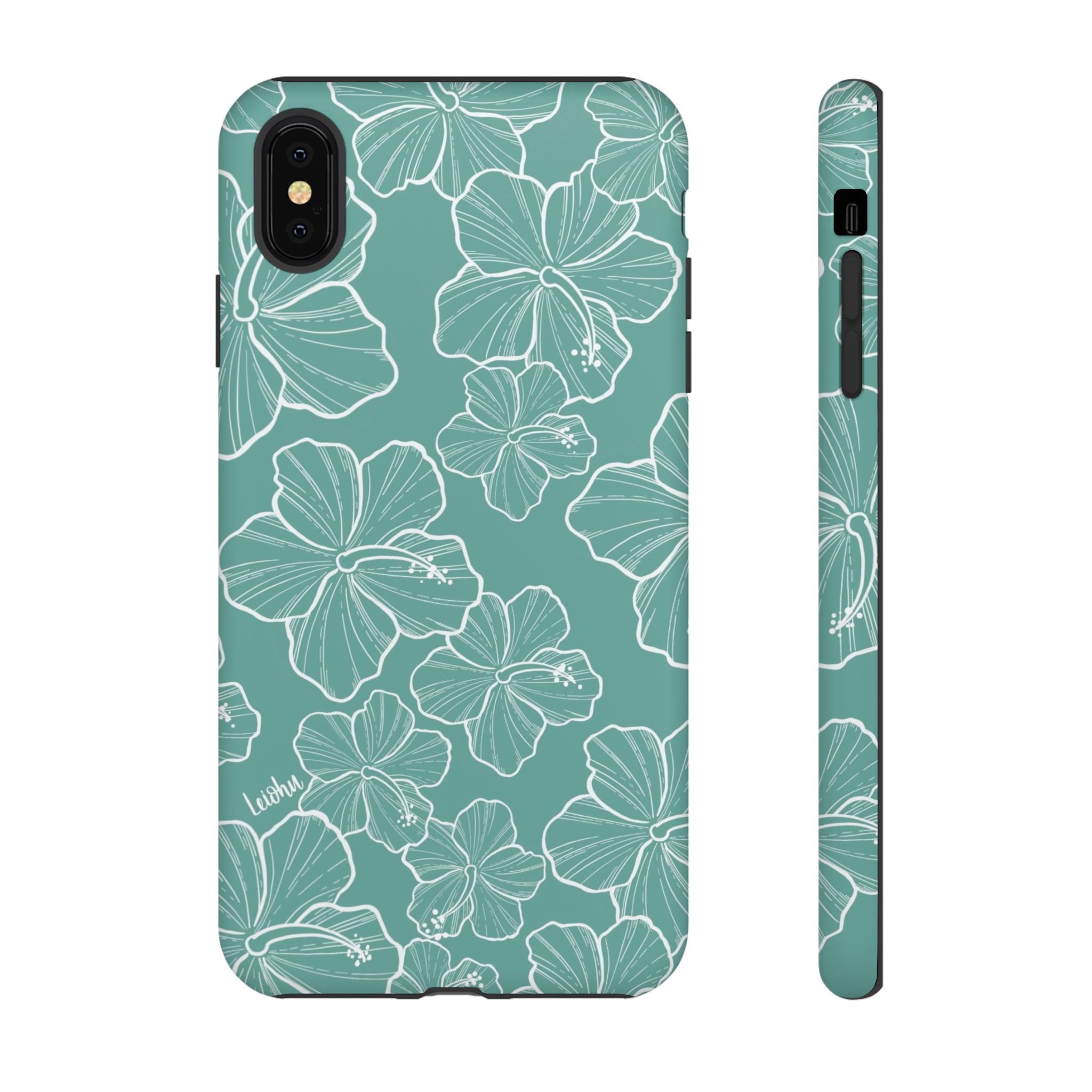 Hibiscus - Teal - LEIOHU DESIGNS
