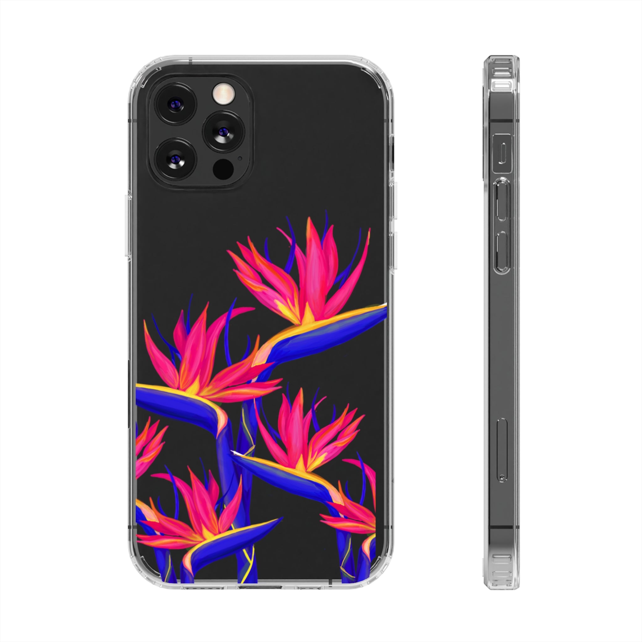 Pua Manu - Neon - Clear Case - LEIOHU DESIGNS