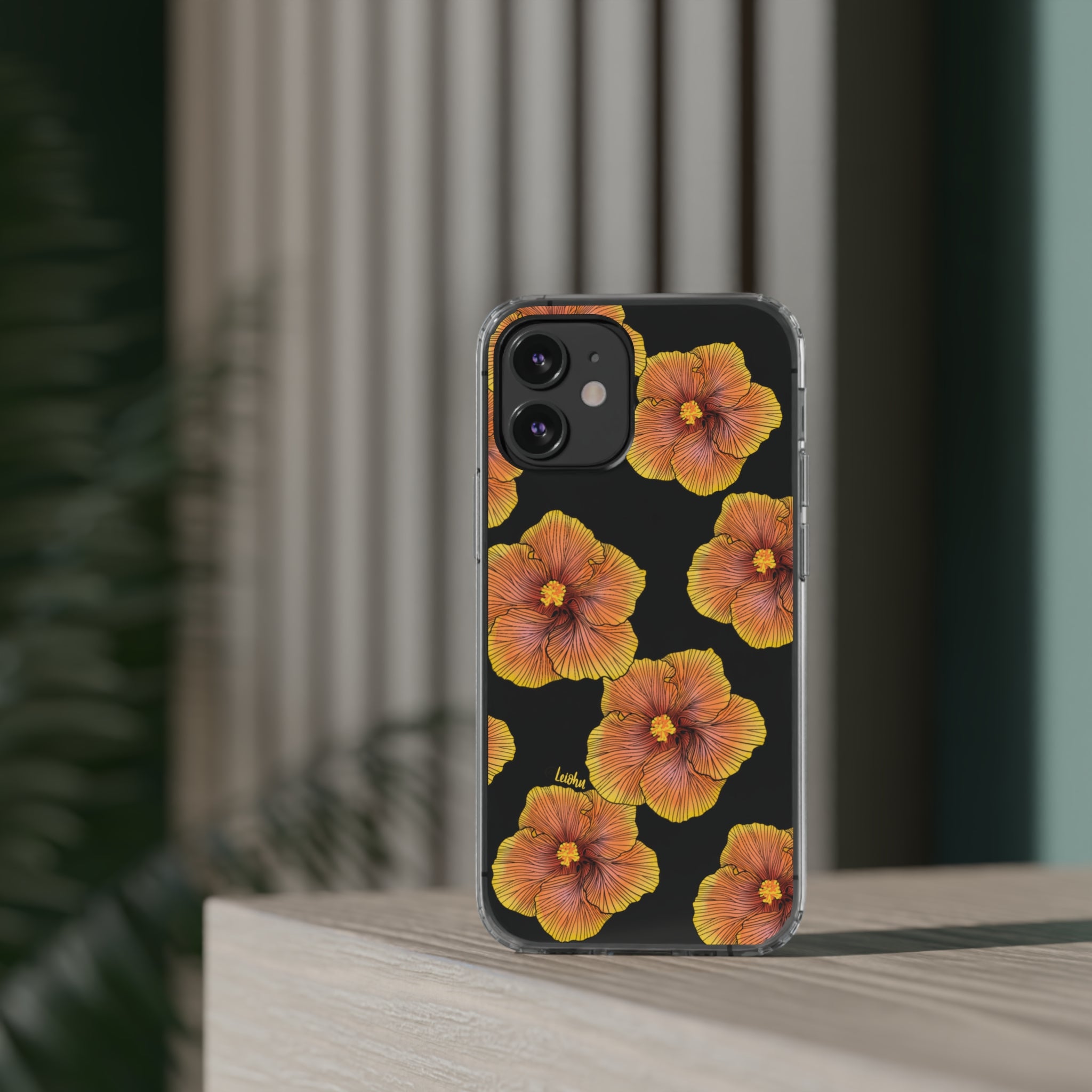 Sunrise Hibiscus - Clear Case - LEIOHU DESIGNS