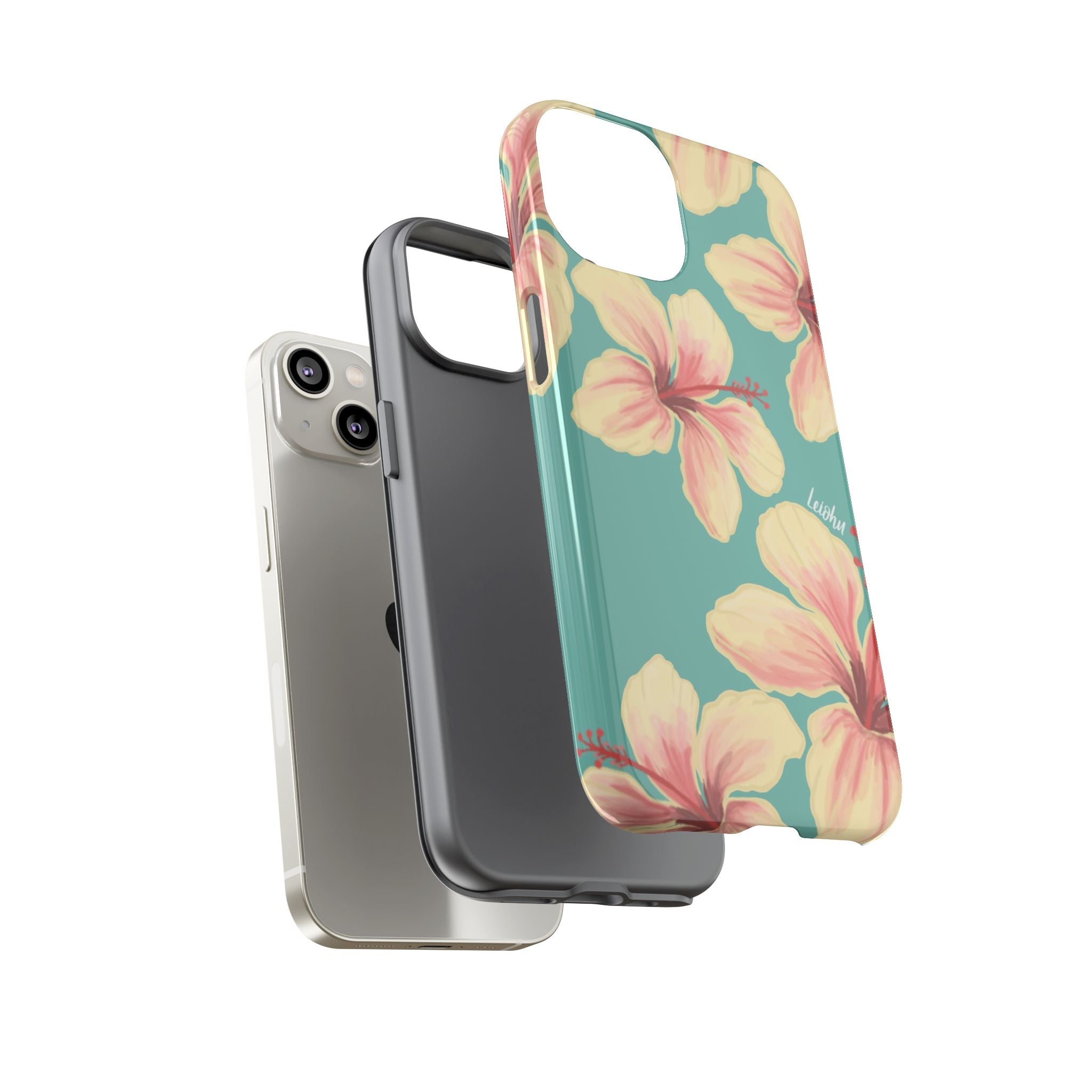 Hibiscus - Teal - LEIOHU DESIGNS