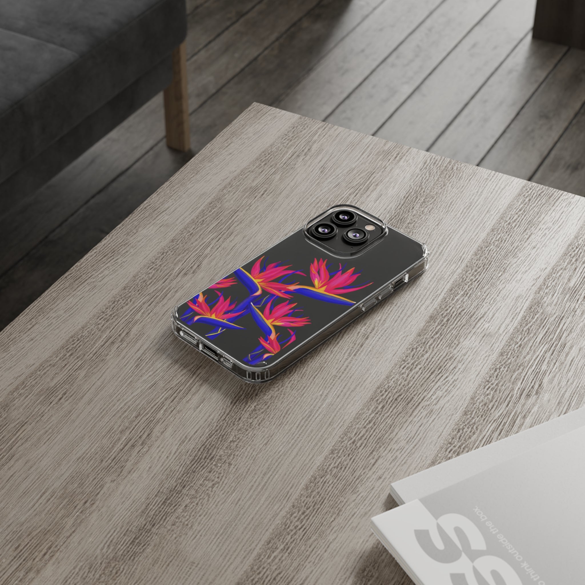 Pua Manu - Neon - Clear Case - LEIOHU DESIGNS