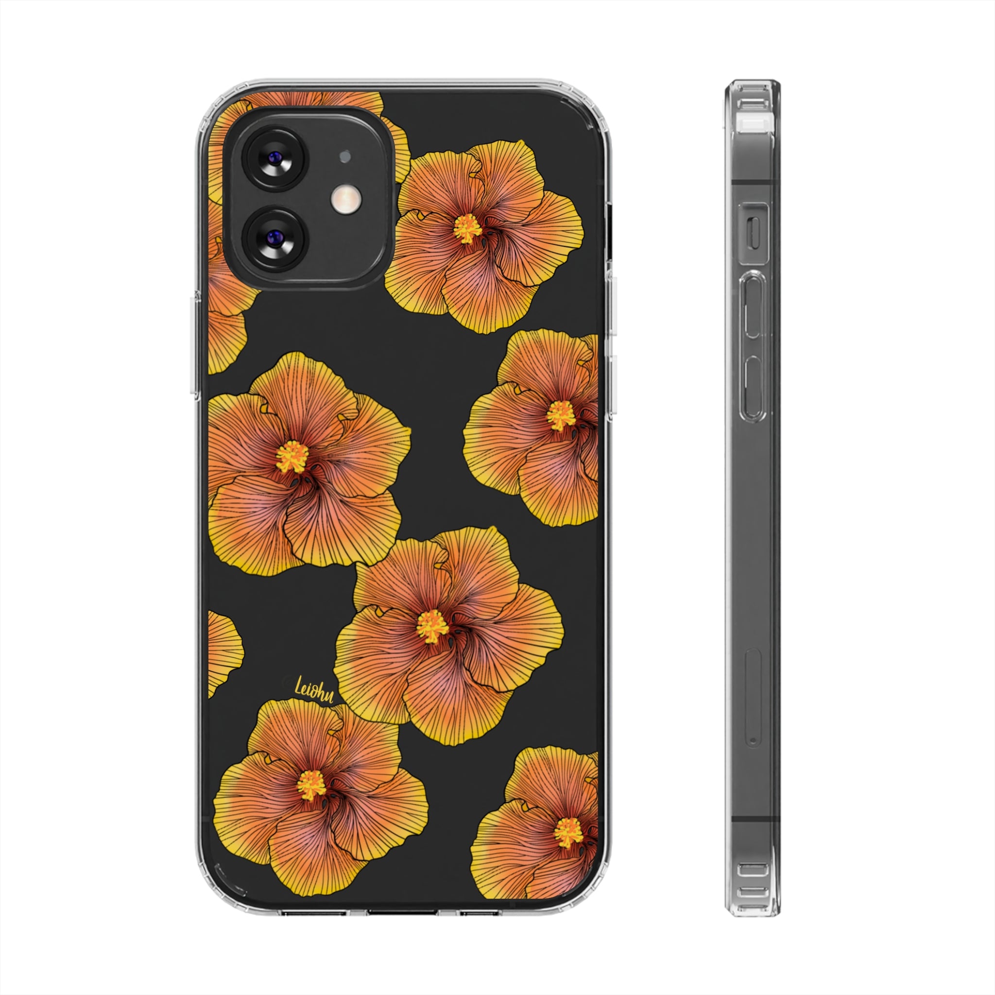 Sunrise Hibiscus - Clear Case - LEIOHU DESIGNS