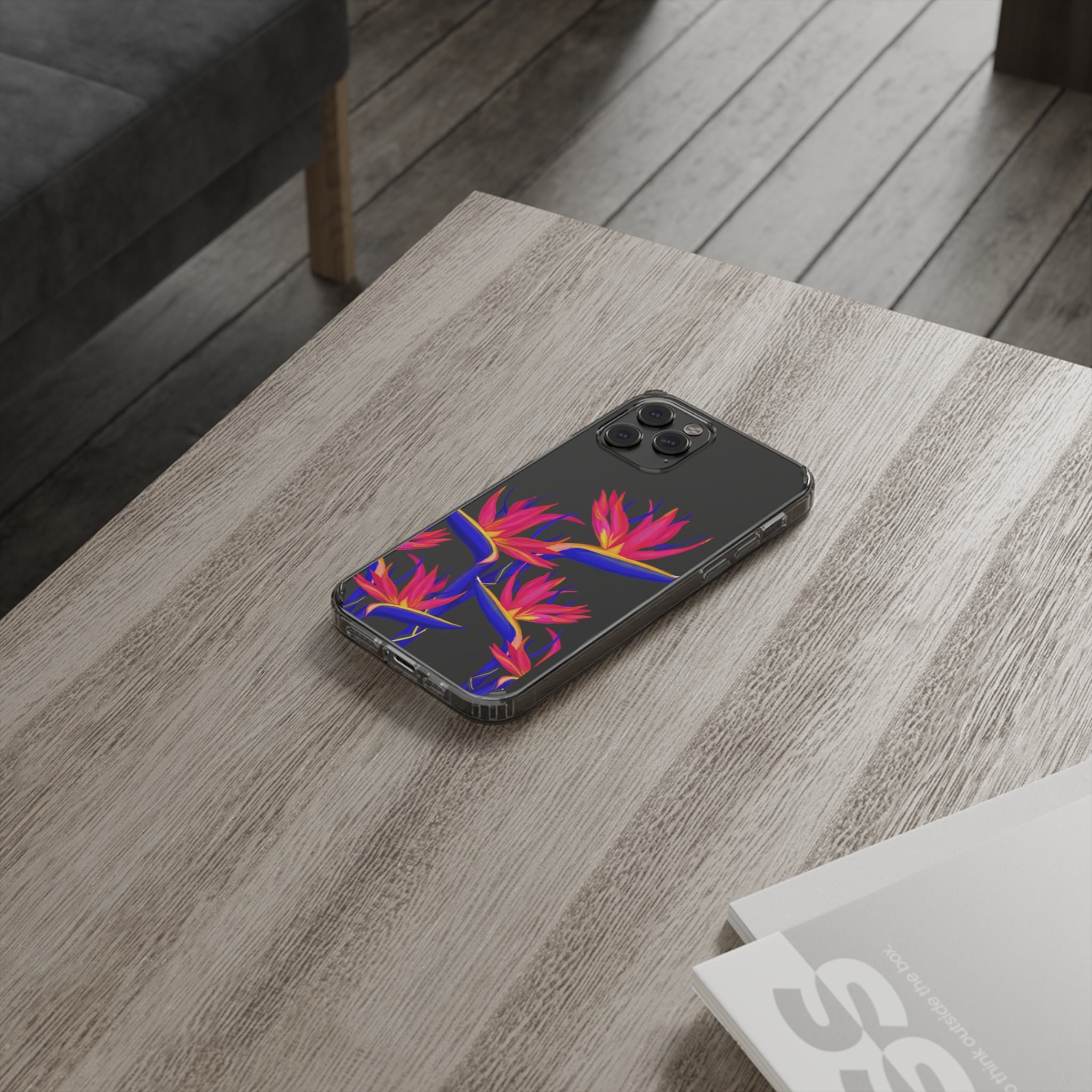 Pua Manu - Neon - Clear Case - LEIOHU DESIGNS