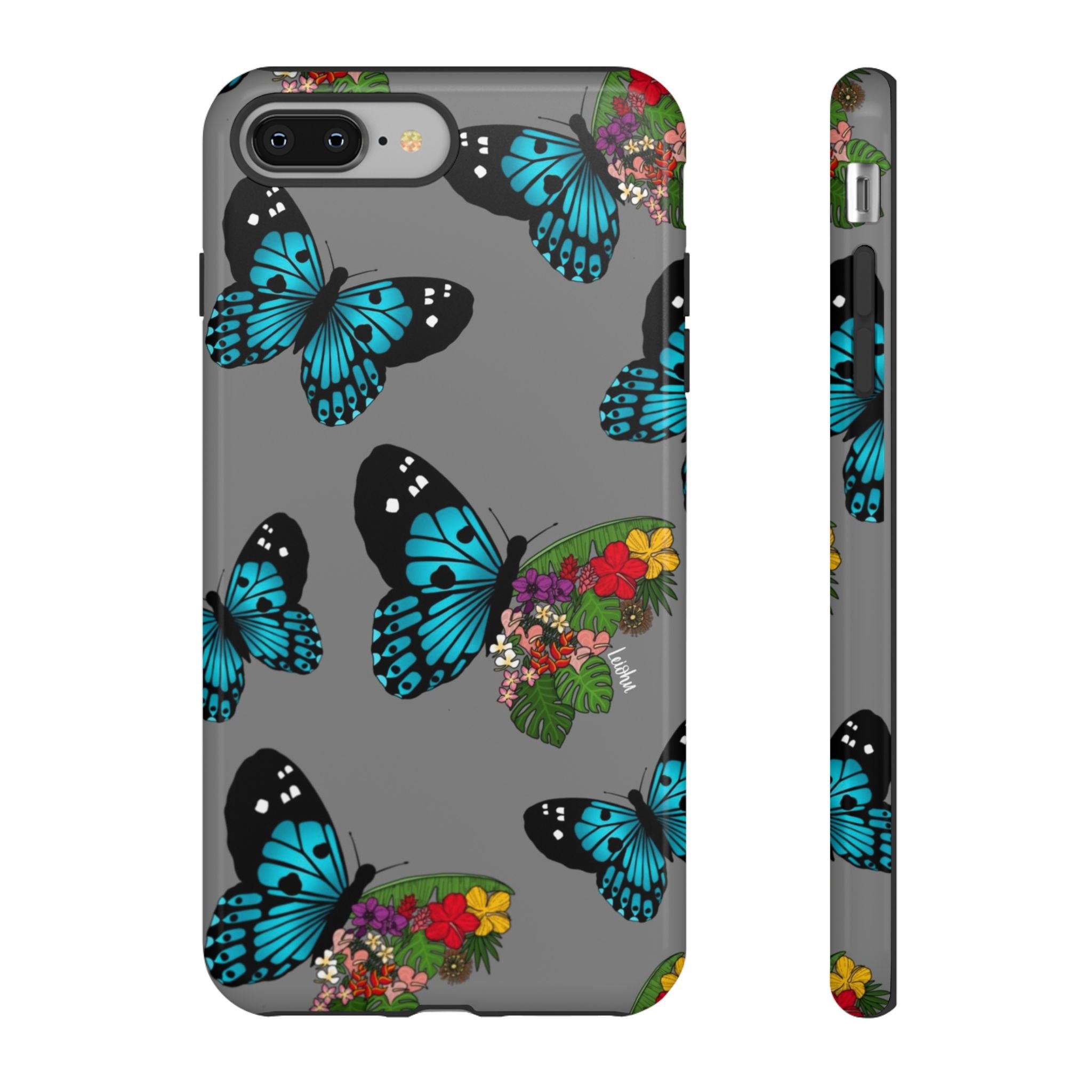 Tropical Pulelehua - Teal - LEIOHU DESIGNS