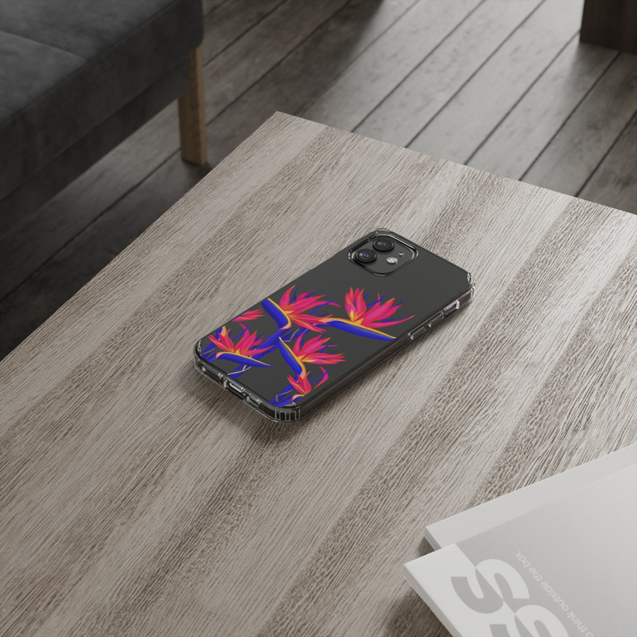 Pua Manu - Neon - Clear Case - LEIOHU DESIGNS