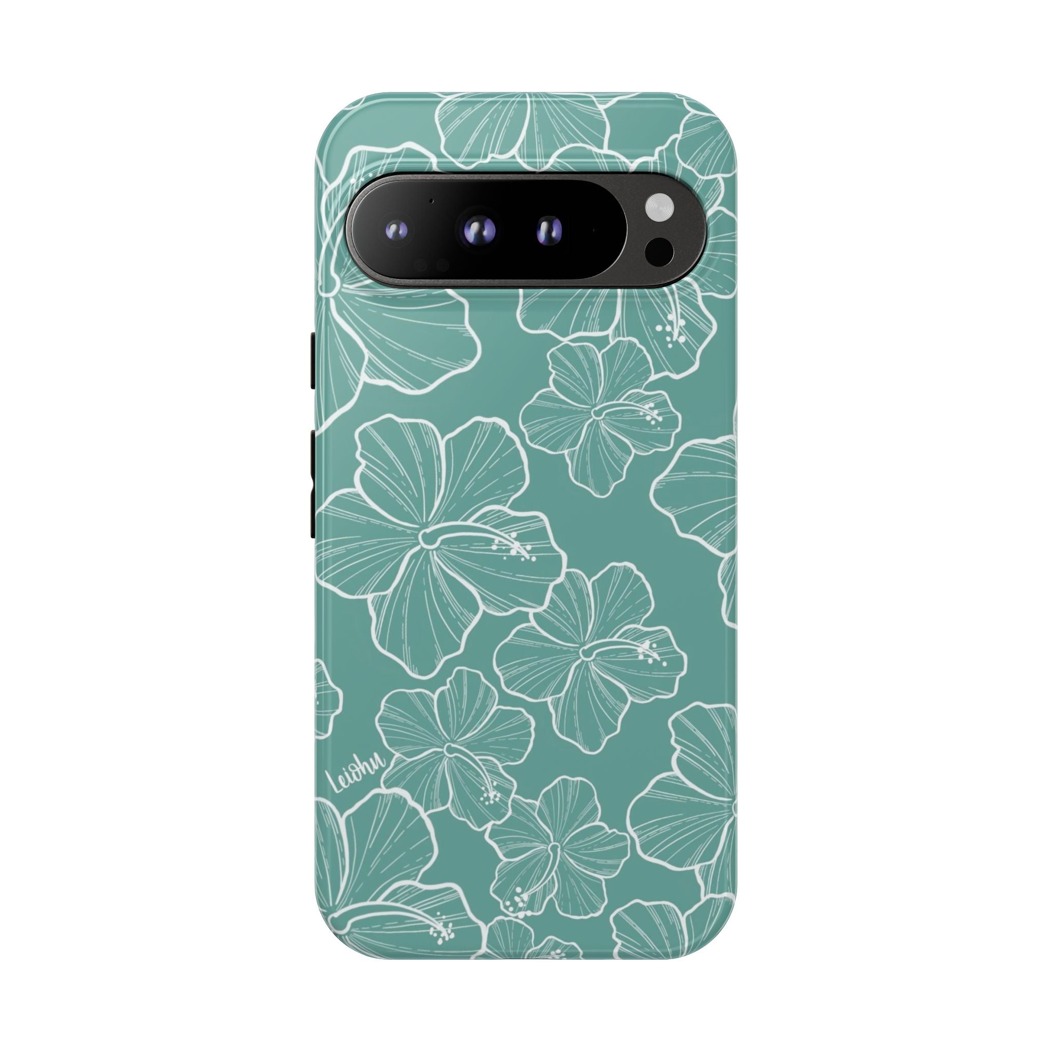 Hibiscus - Teal - Google Pixel - LEIOHU DESIGNS