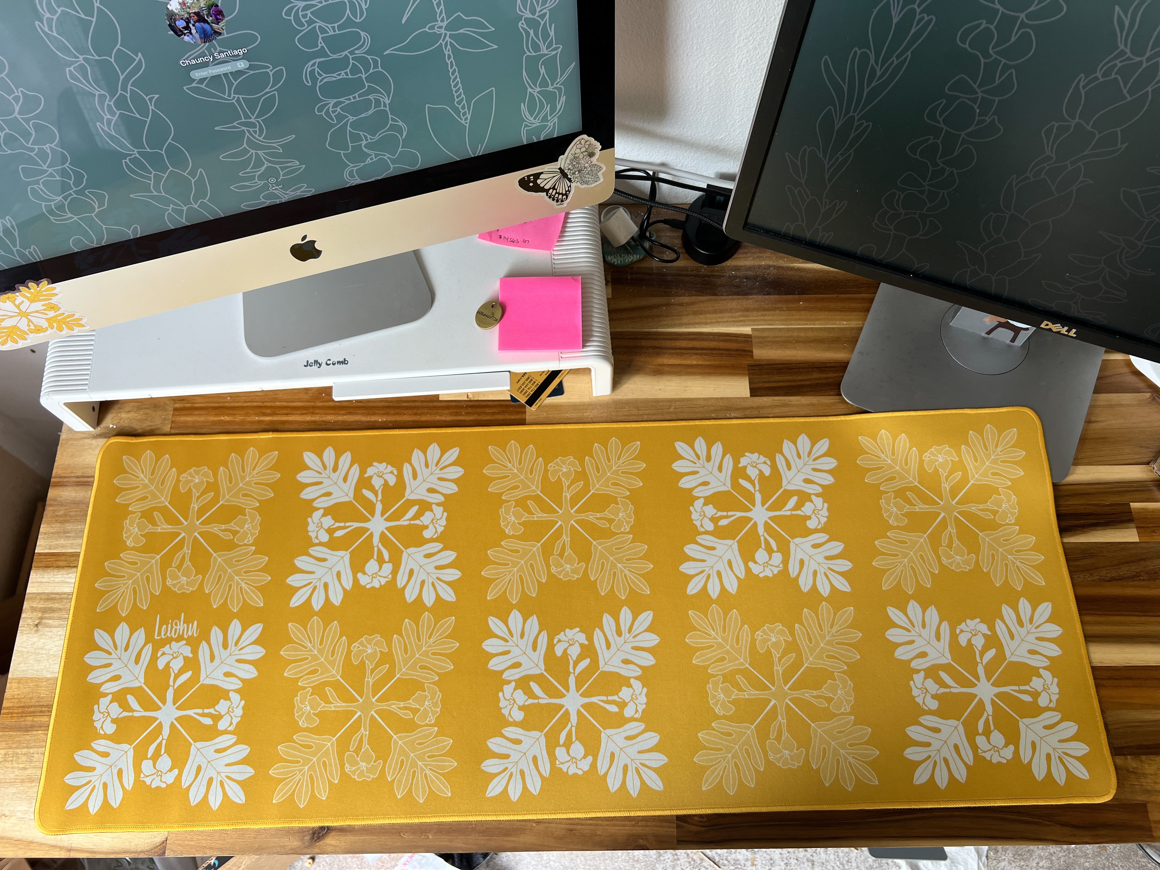 Puakenikeni Quilt - Desk Mat - LEIOHU DESIGNS