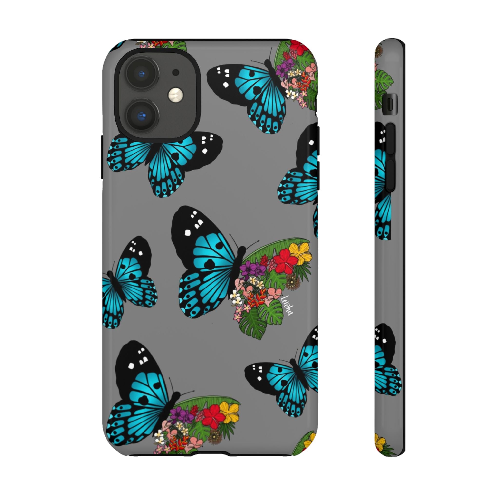 Tropical Pulelehua - Teal - LEIOHU DESIGNS