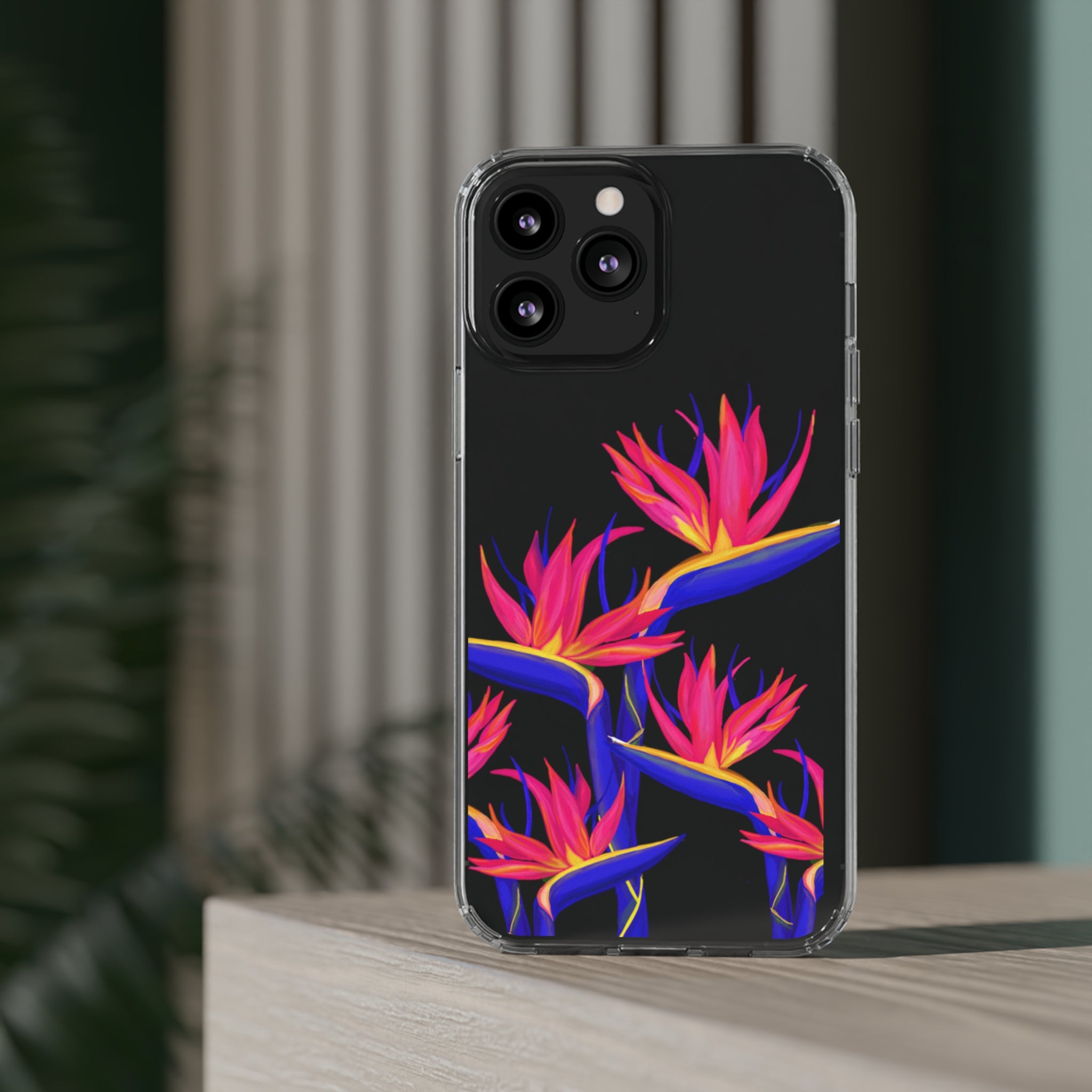 Pua Manu - Neon - Clear Case - LEIOHU DESIGNS